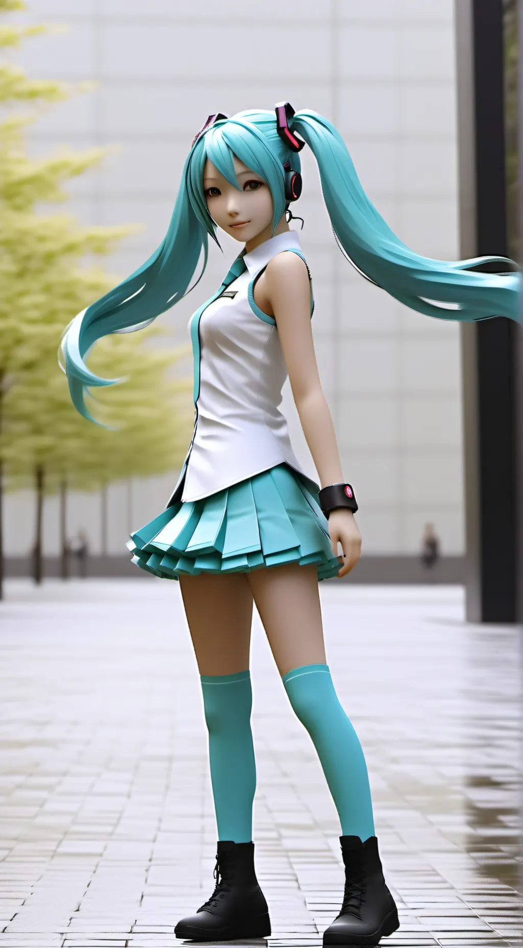 ai character: hatsune miku background