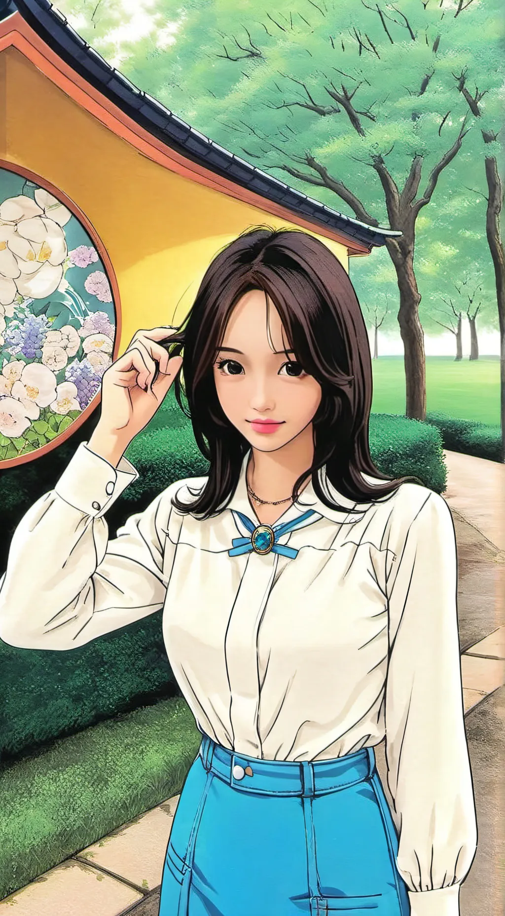 ai character: nayeoon  background