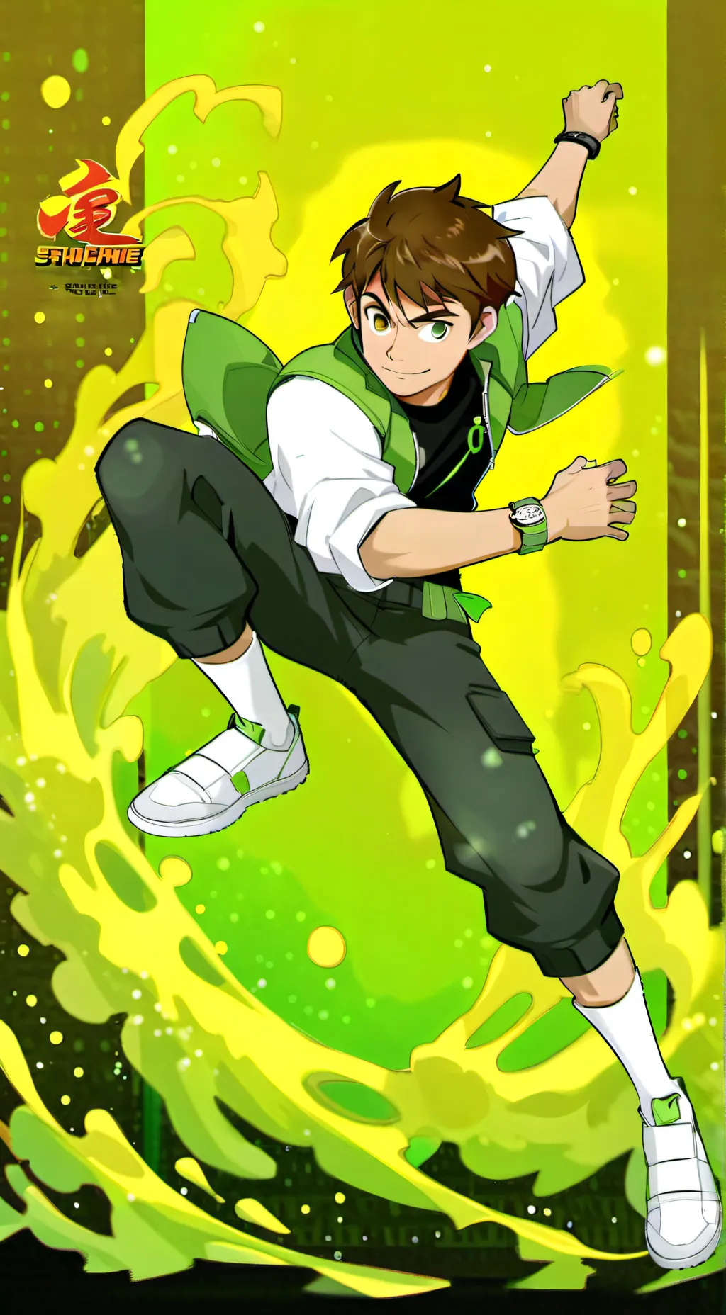 ai character: ben 10 AU background