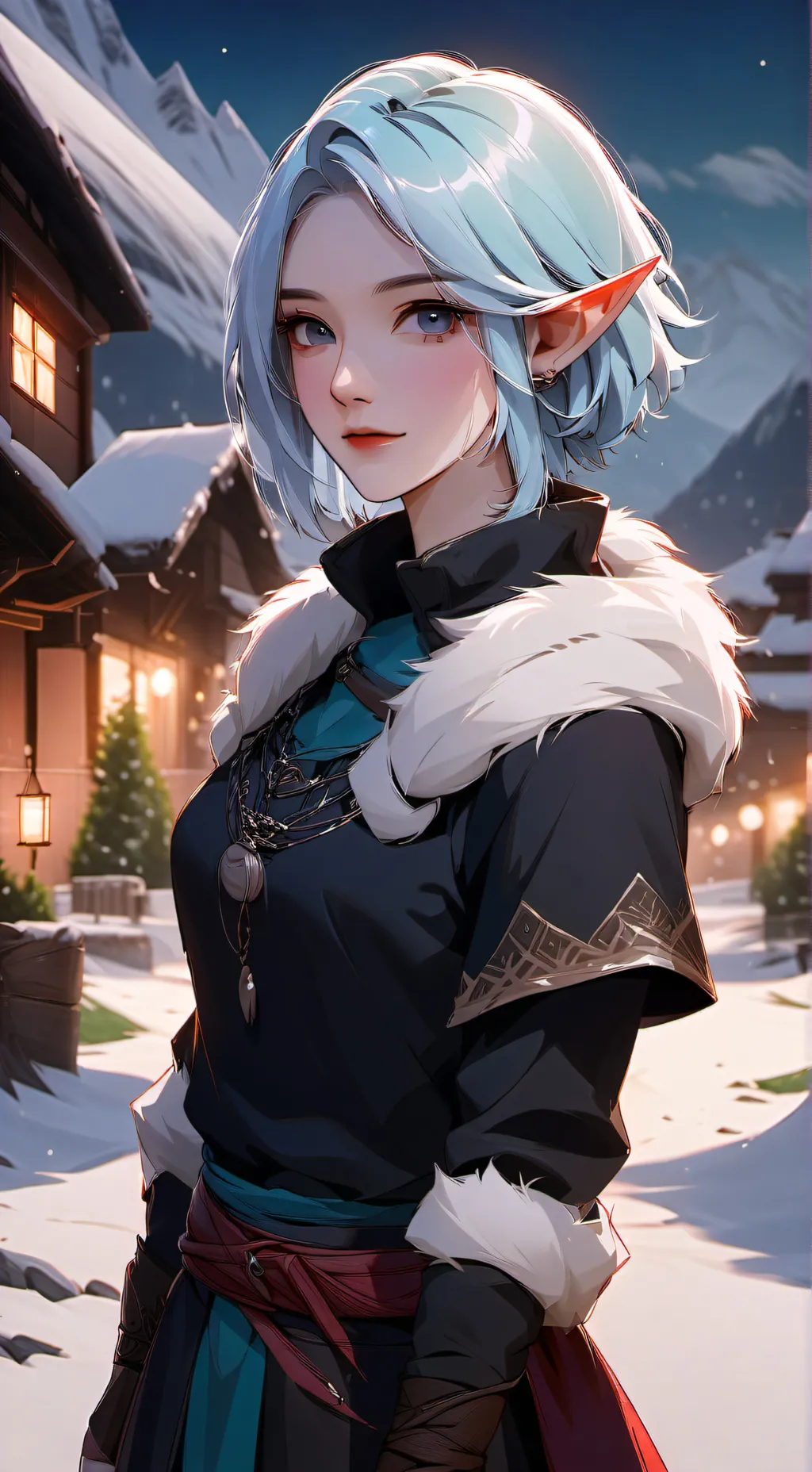 ai character: Winter background