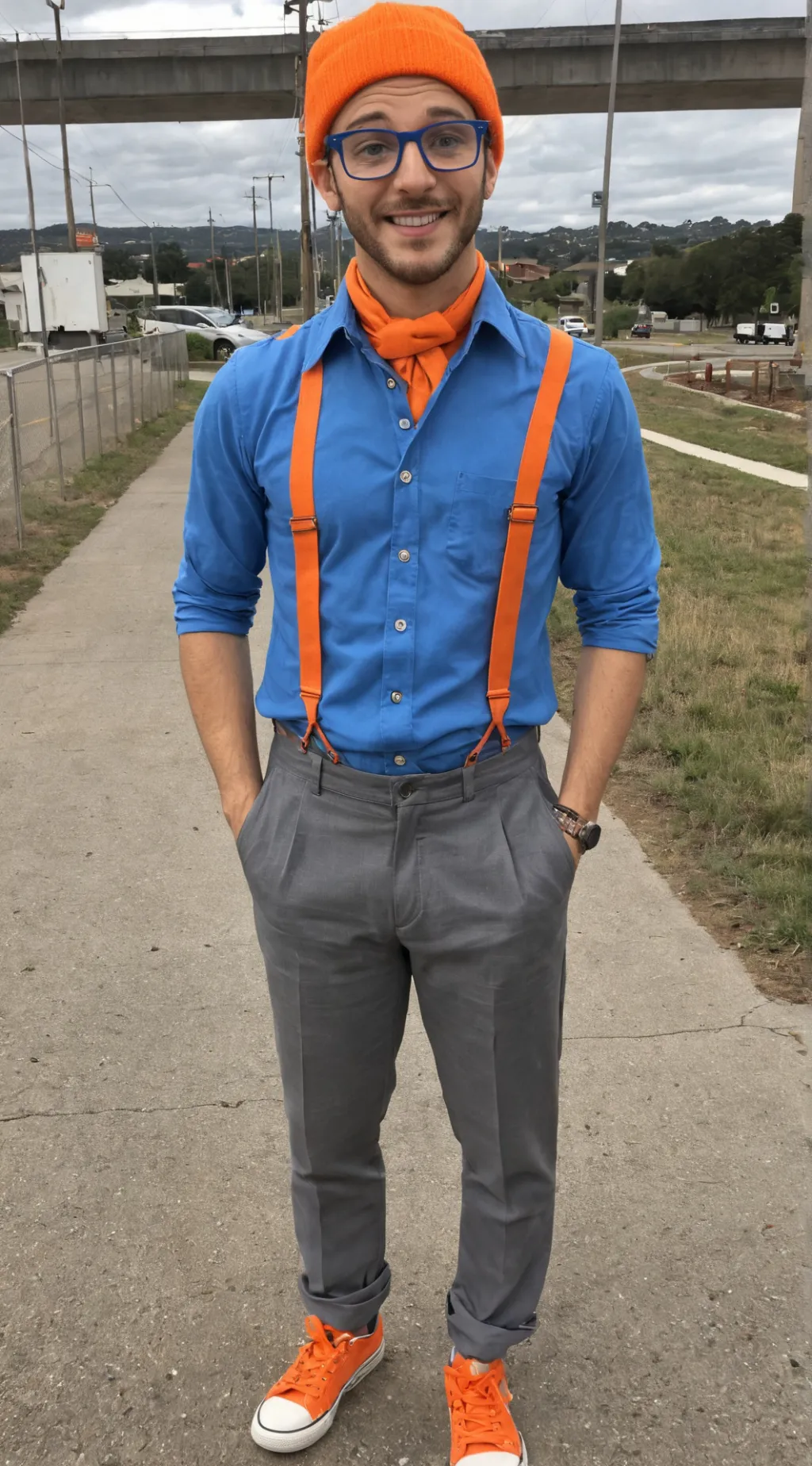 ai character: Blippi background