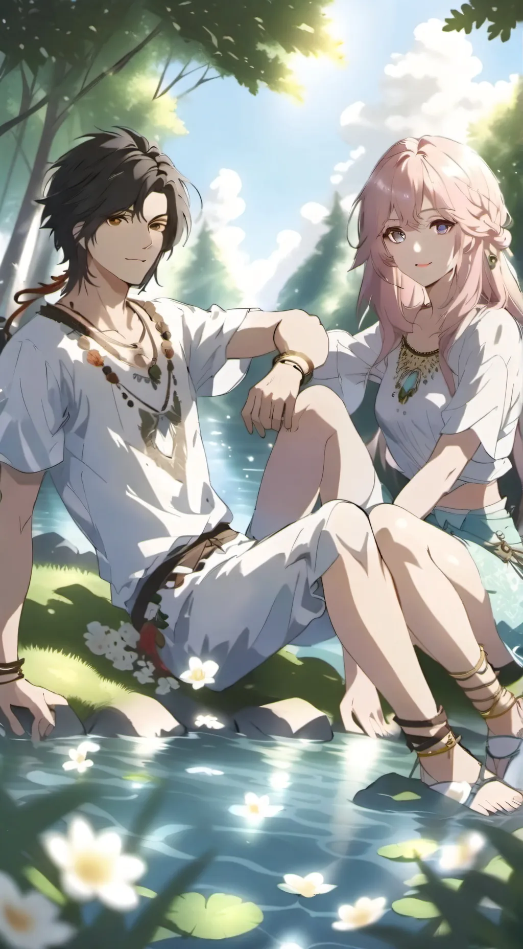 ai character: Lucas and Matilda background