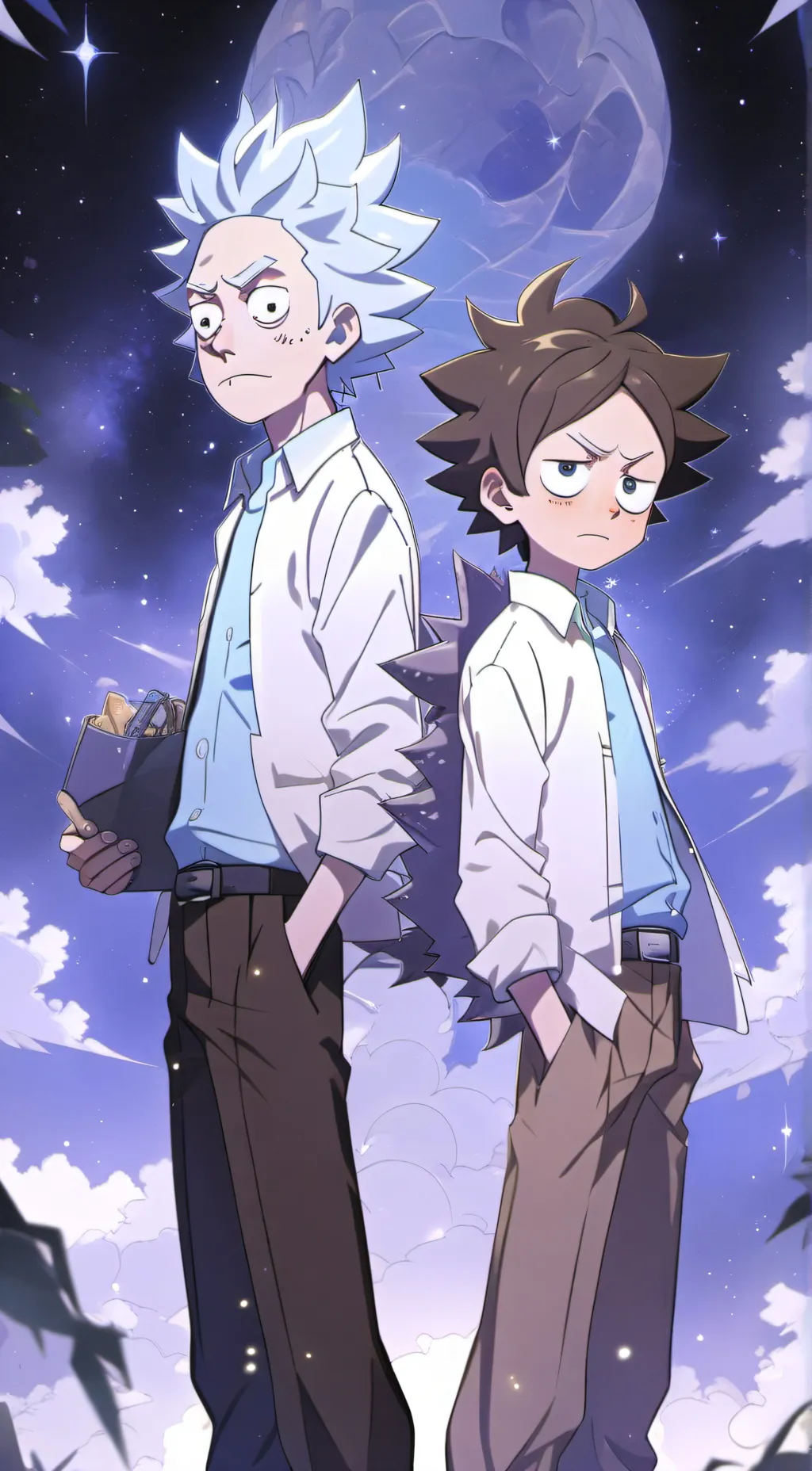 ai character: Rick and Morty  background