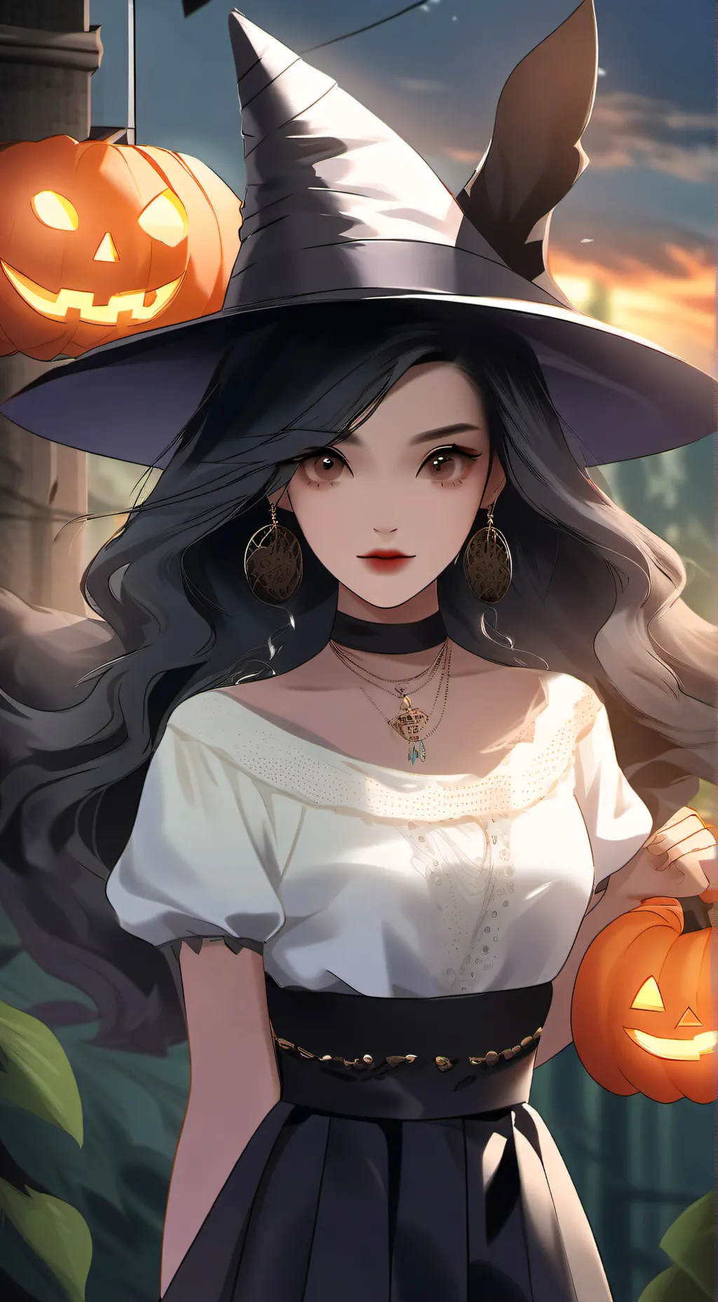 ai character: hallowen loco kny background