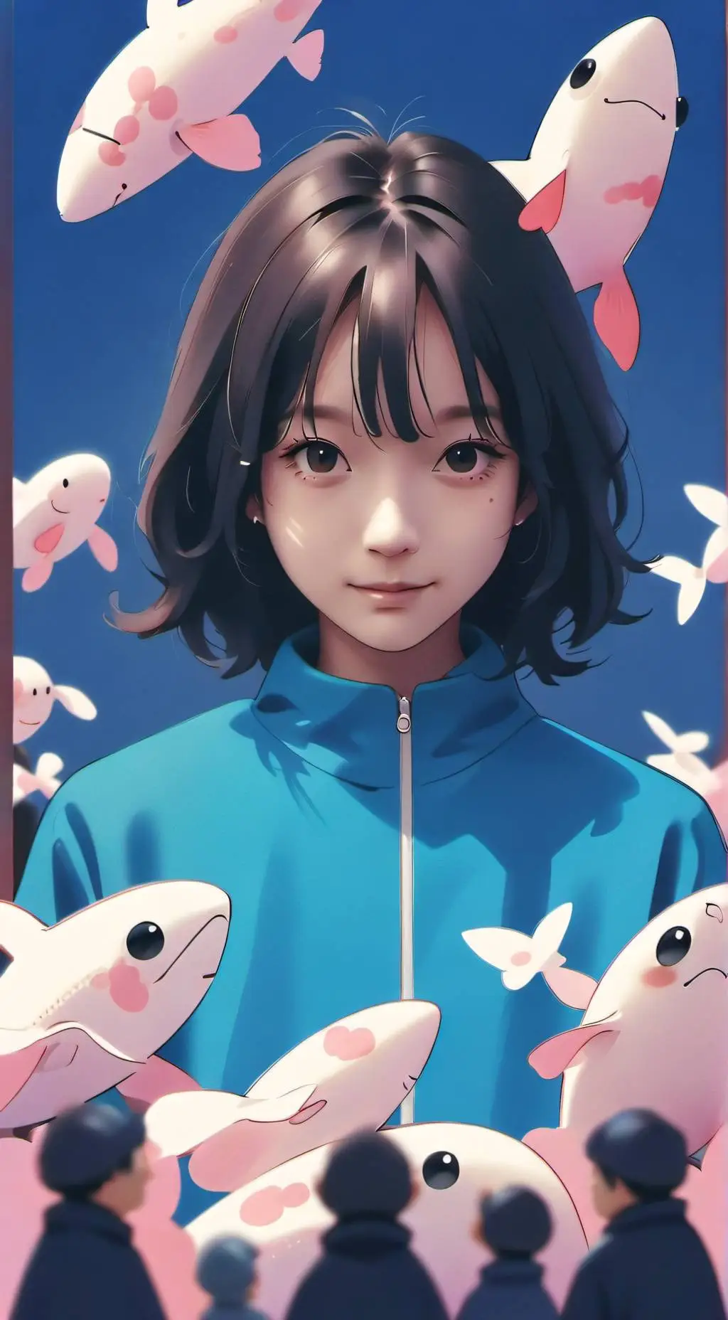 ai character: squid game  background