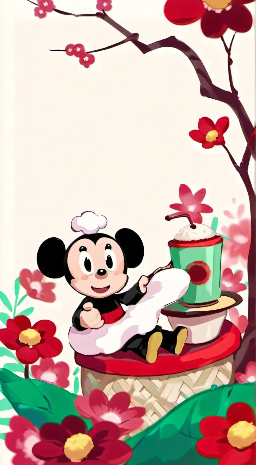 ai character: Cosmo + Ginger background
