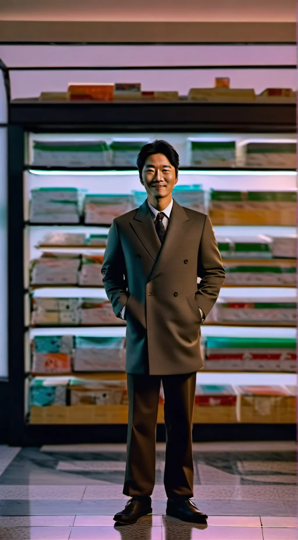 ai character: Salesman ￼ background