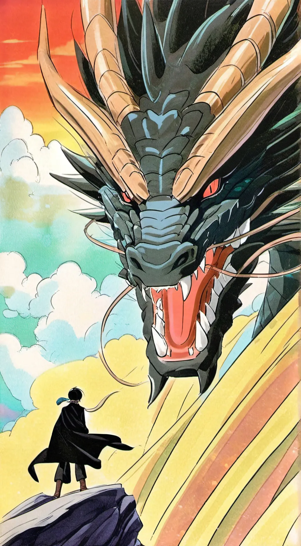 ai character: Darkness dragon background