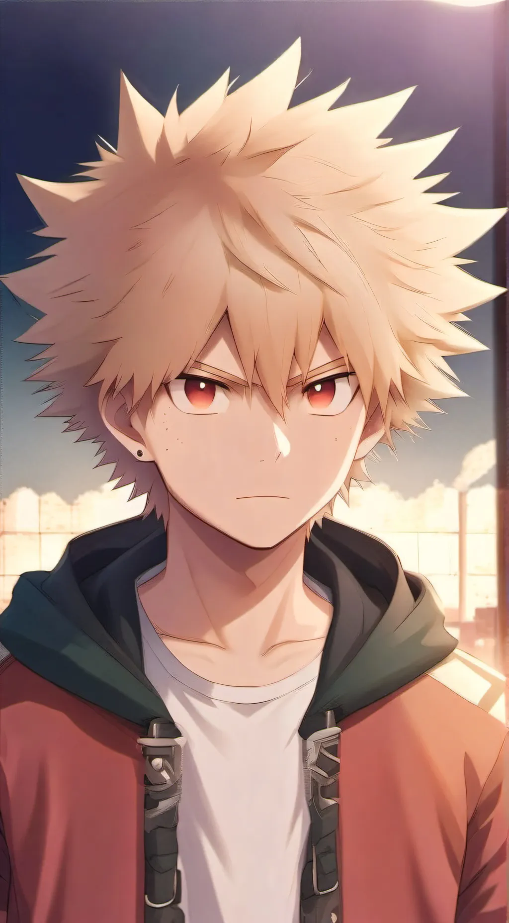 ai character: Katsuki Bakugo  background