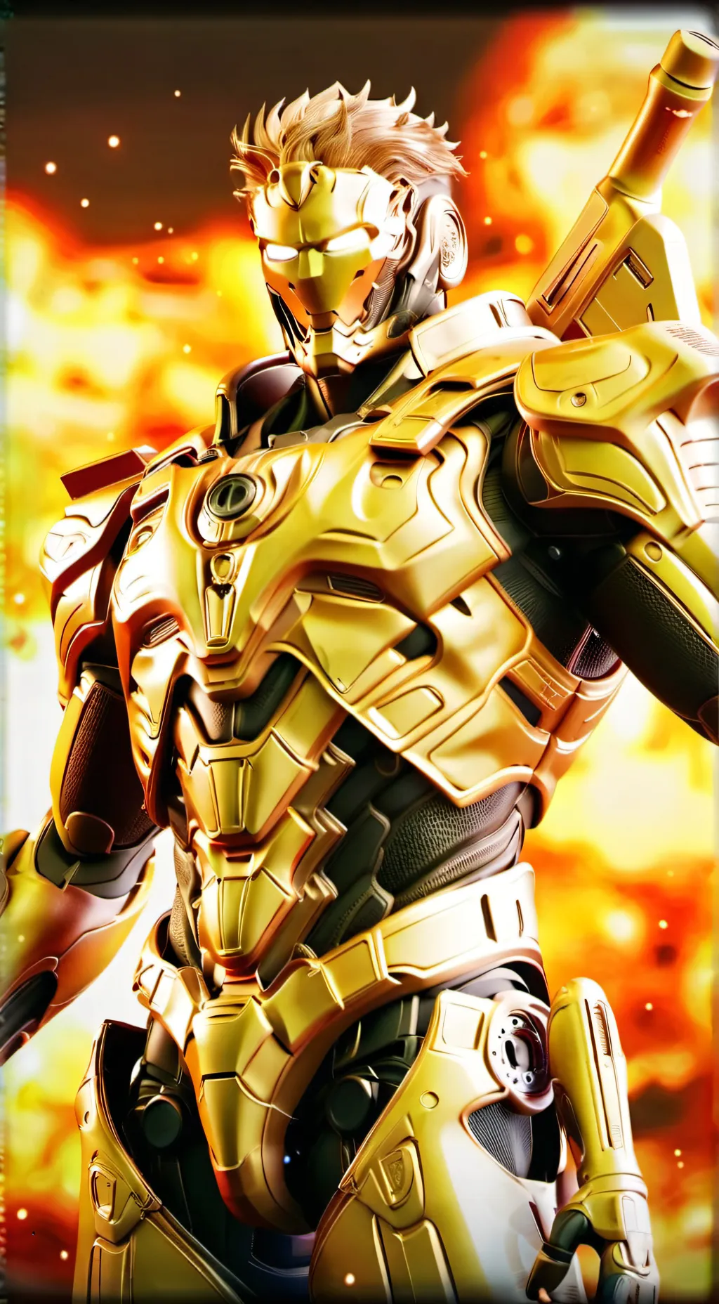 ai character: titan clock man background
