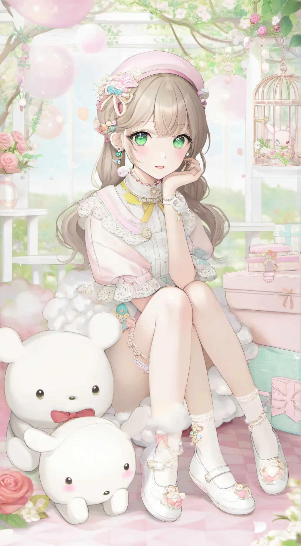 ai character: Fruitcake background