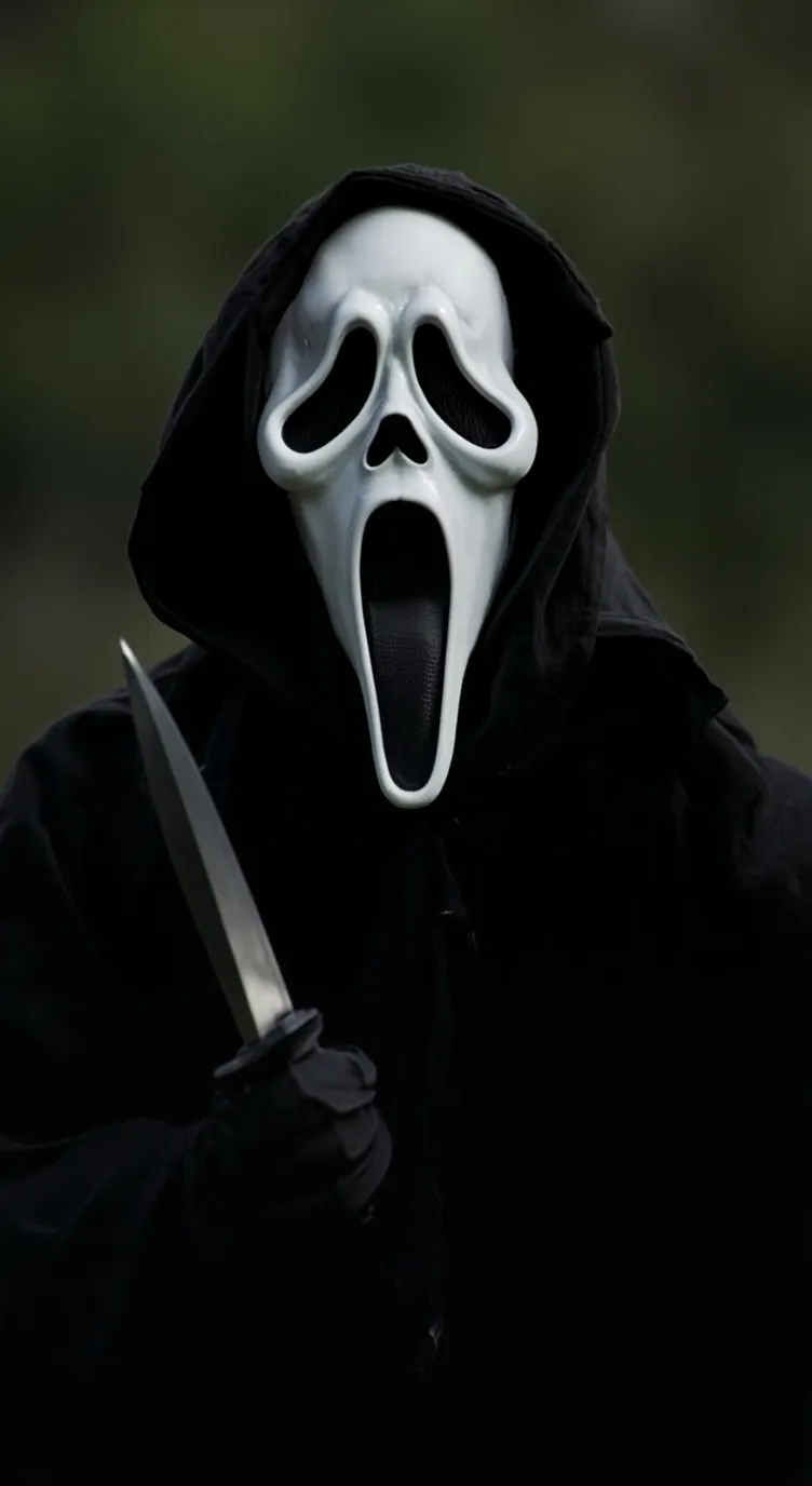 ai character: Ghost Face background
