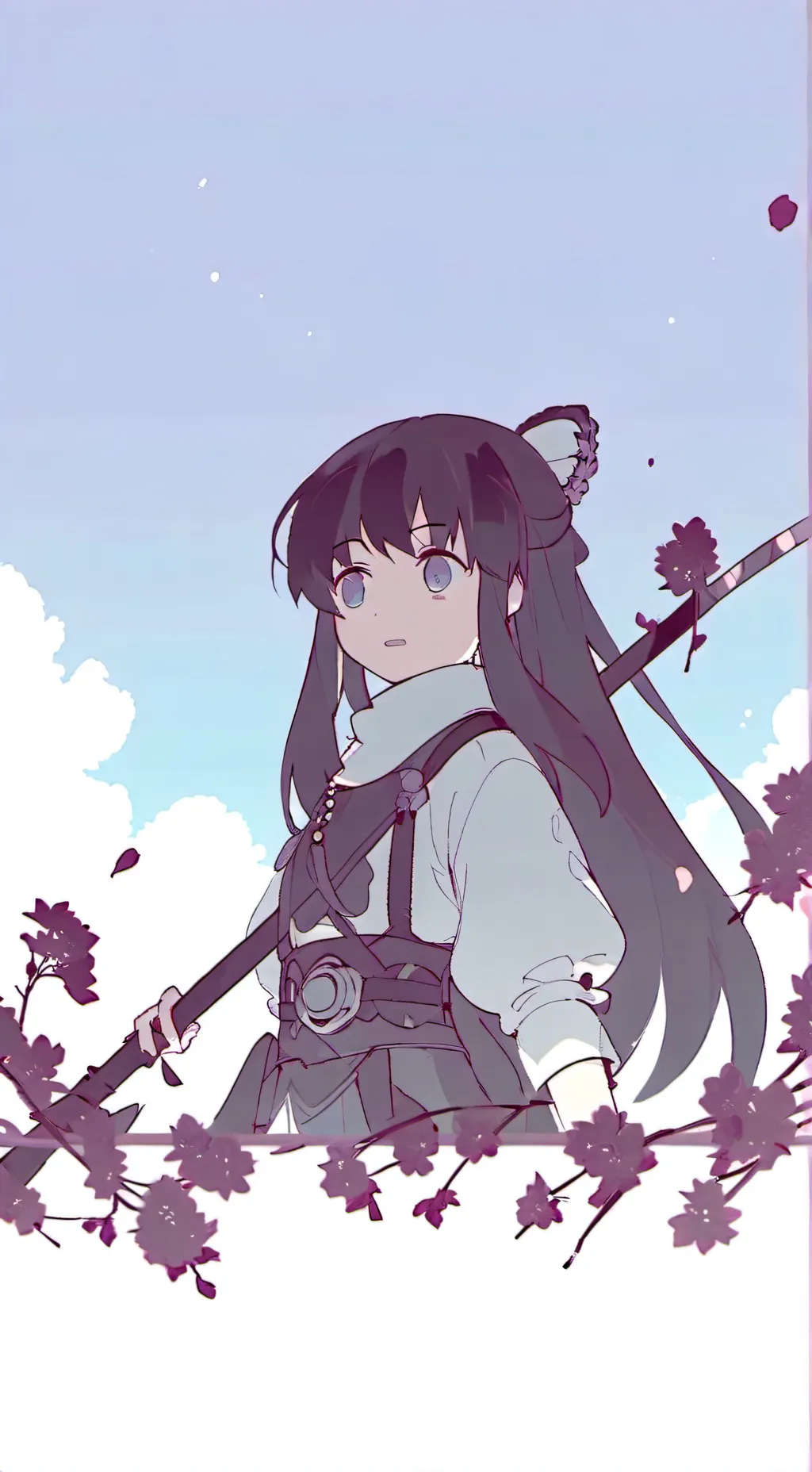 ai character: GOJO💙+❤️=💜 background