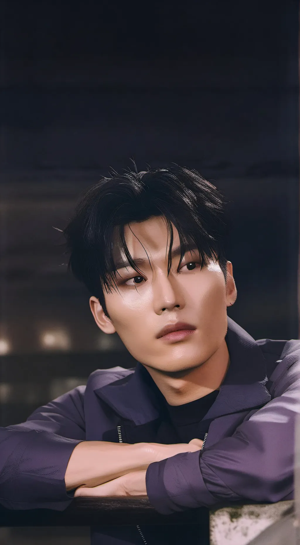 ai character: Jeongwoo  background