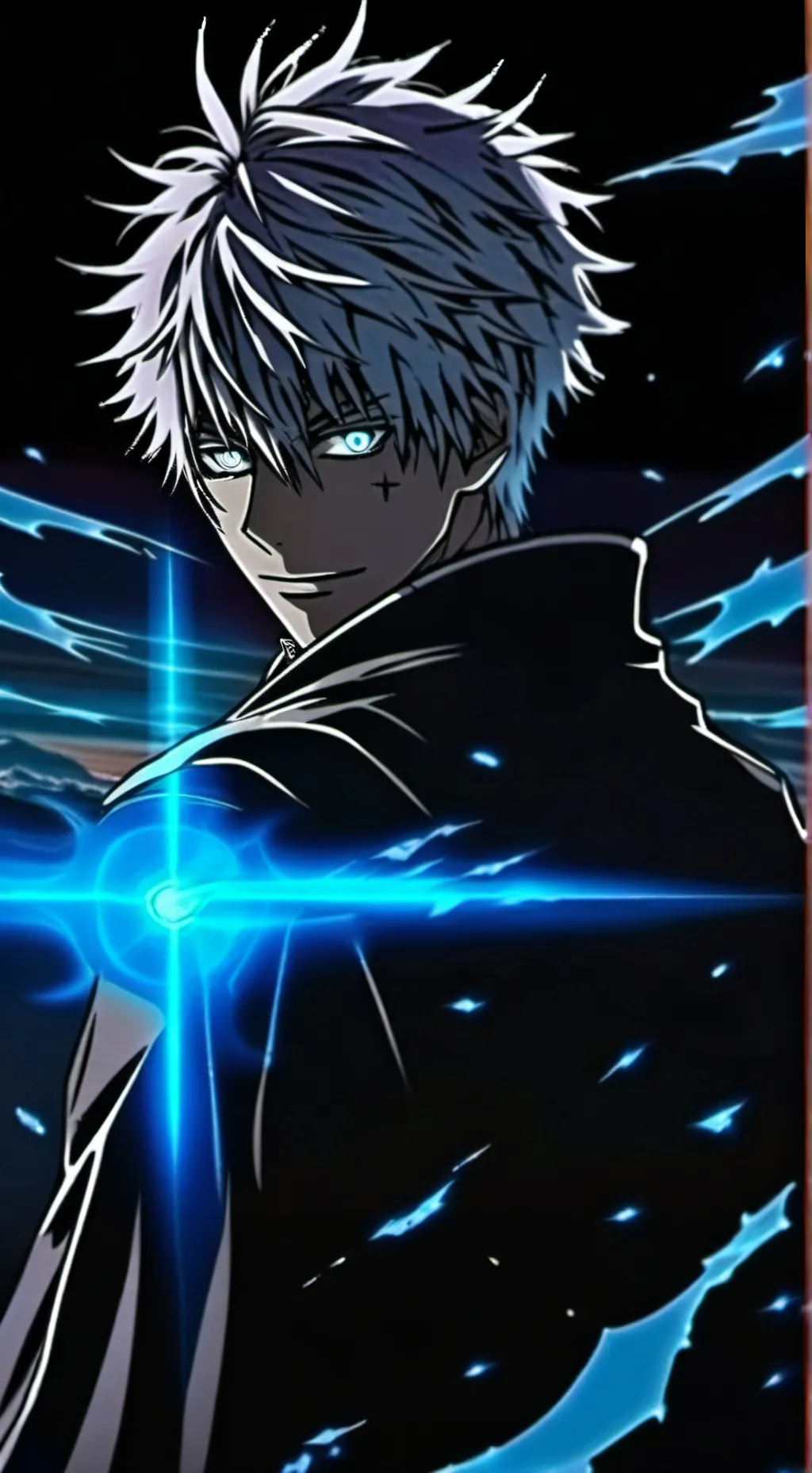 ai character: satoru gojo background