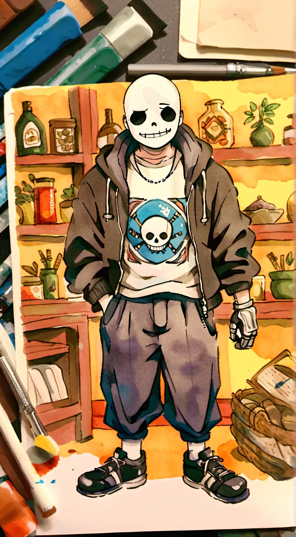 ai character: SANS BOSS FIGHT background