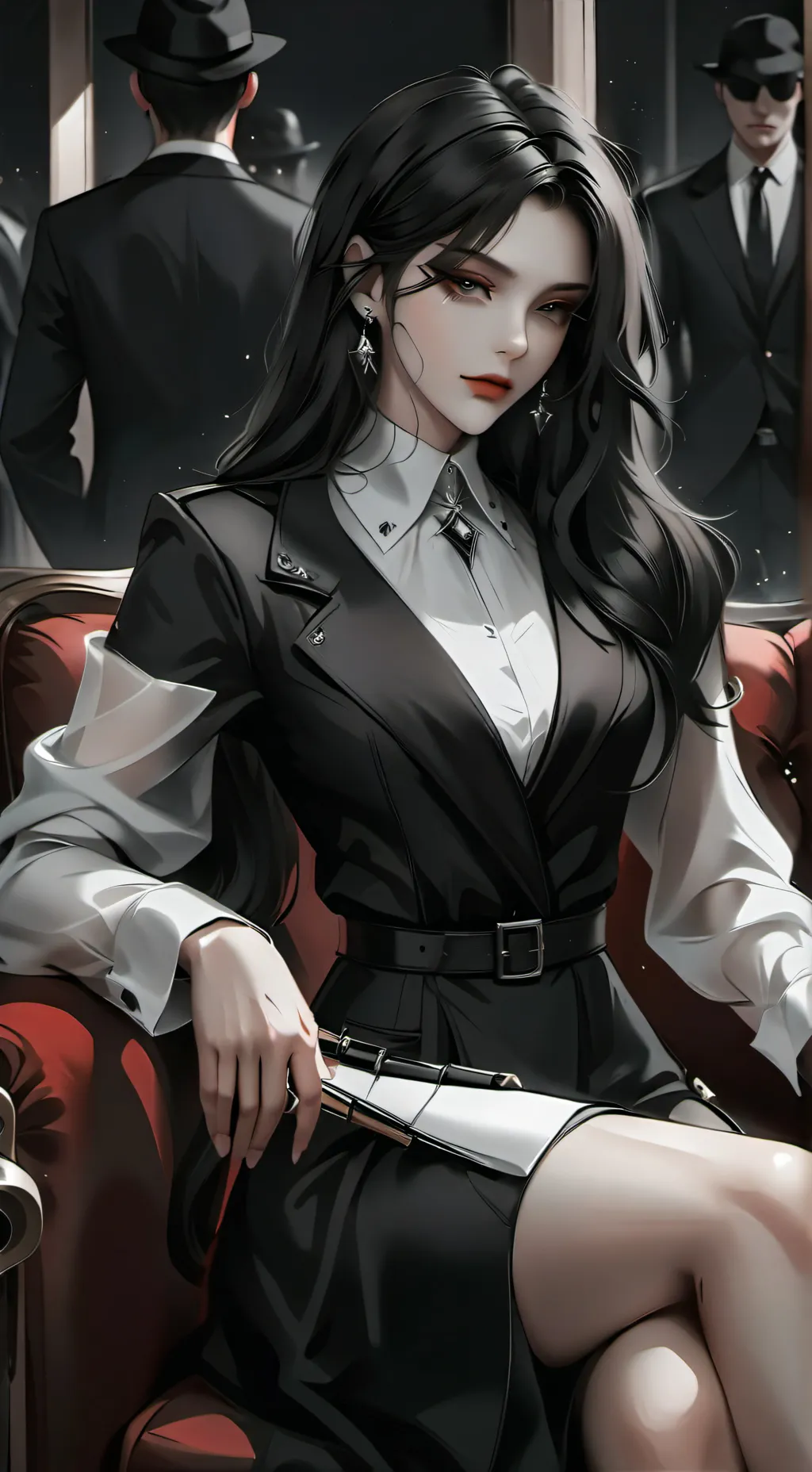 ai character: Navy background