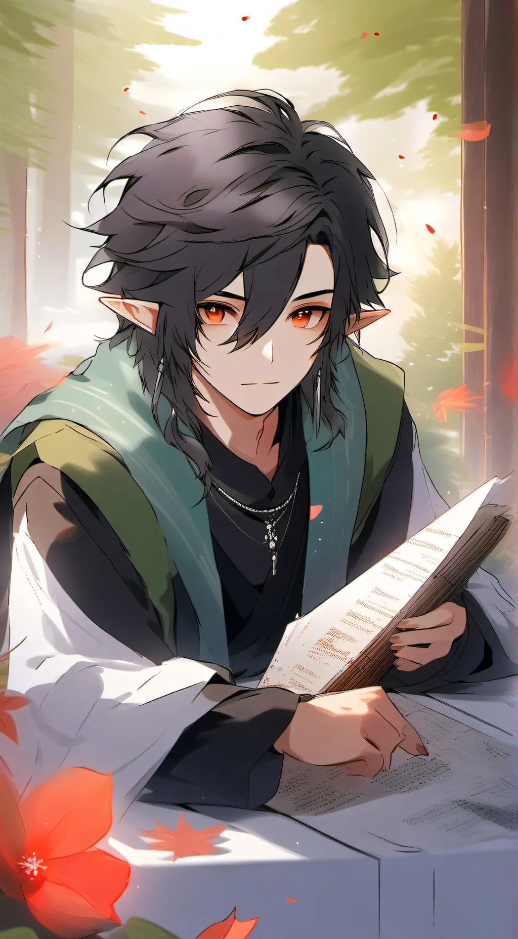 ai character: elfe  background