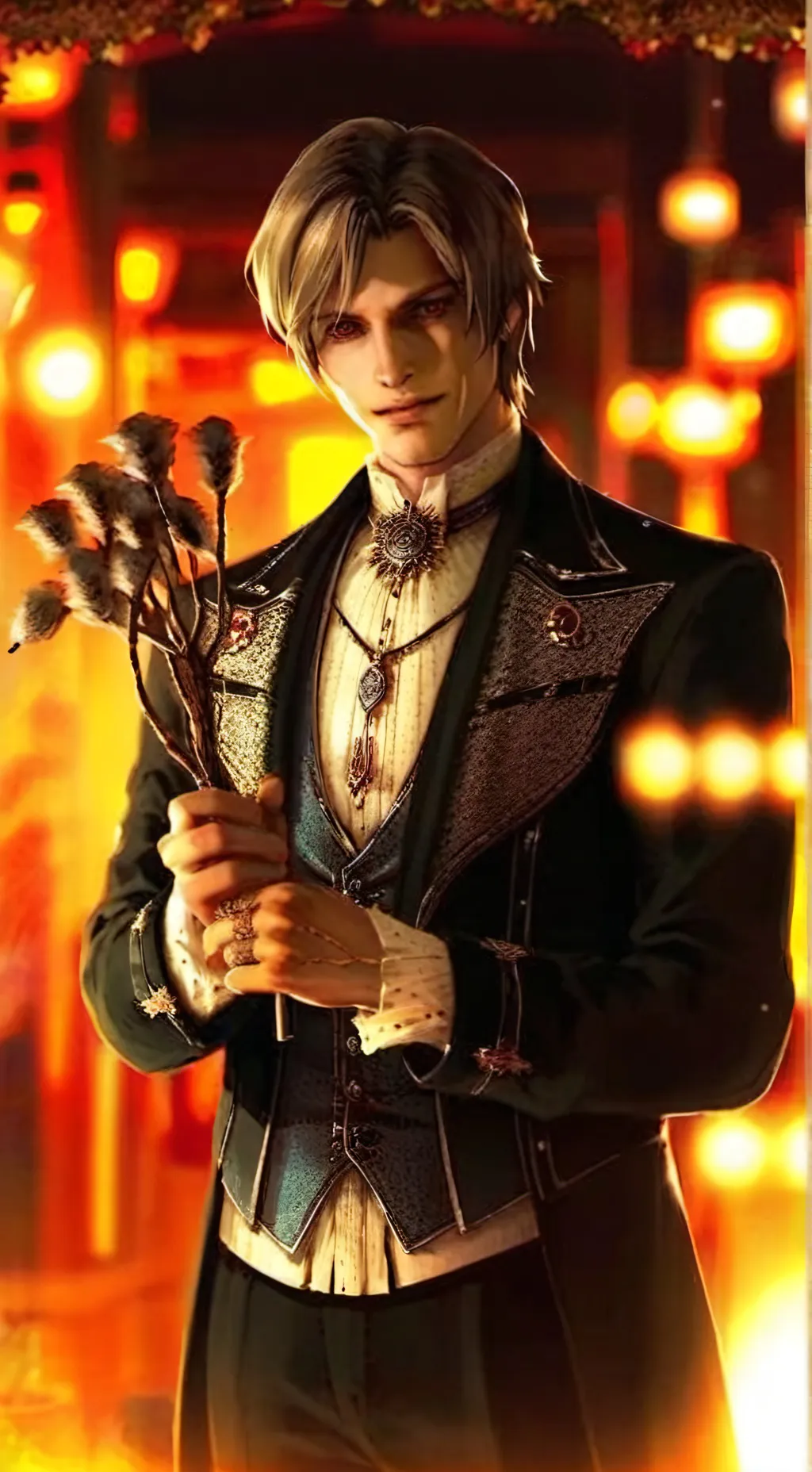 ai character: Leon S. Kennedy  background