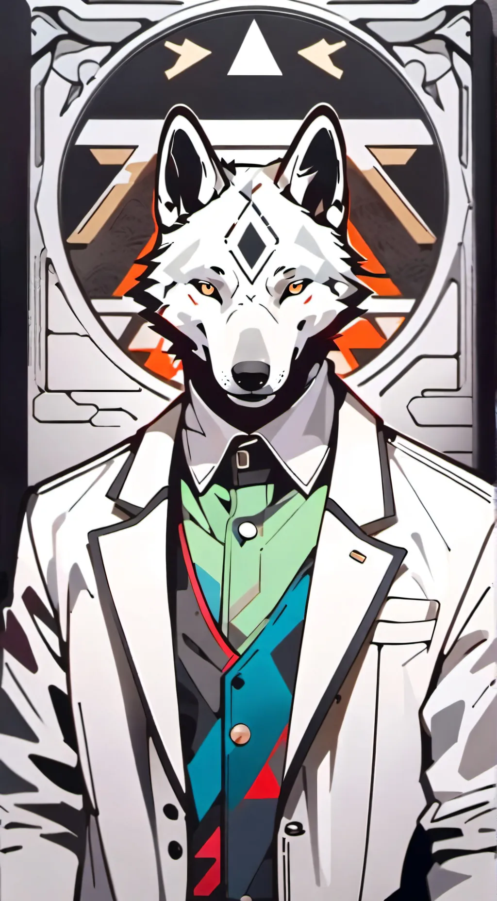 ai character: Dogman valentines background