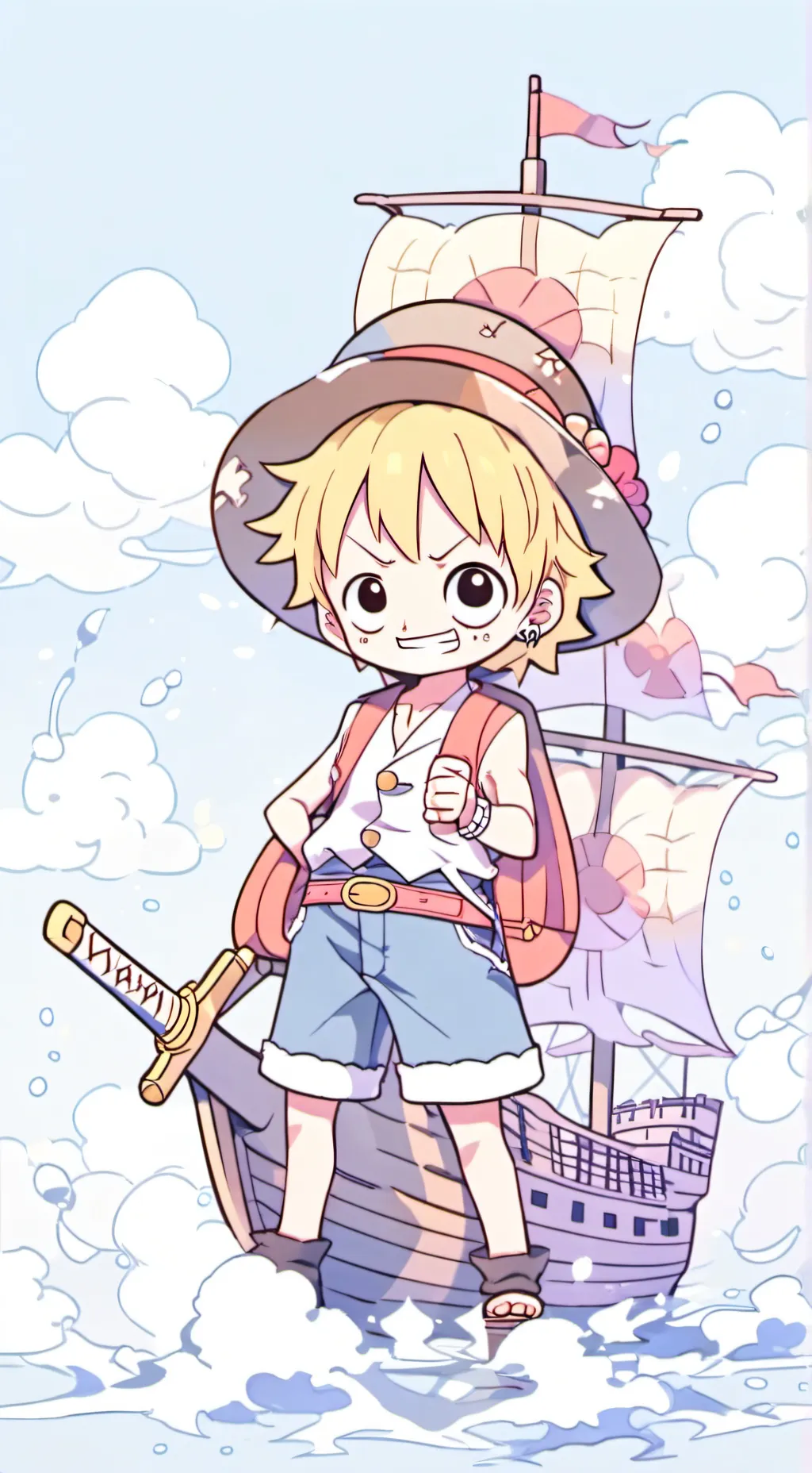 ai character: one piece background