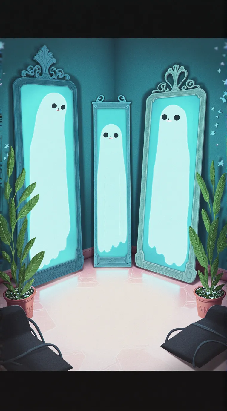 ai character: Souls in mirror background