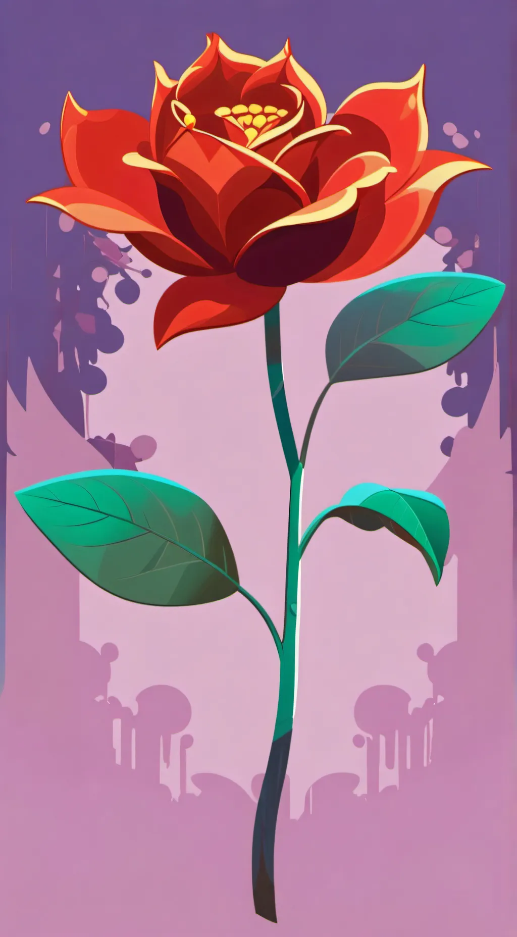 ai character: Heart Flower  background