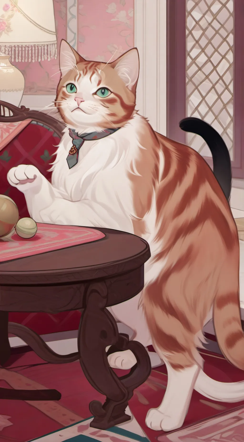 ai character: 🐈cat🐈  background