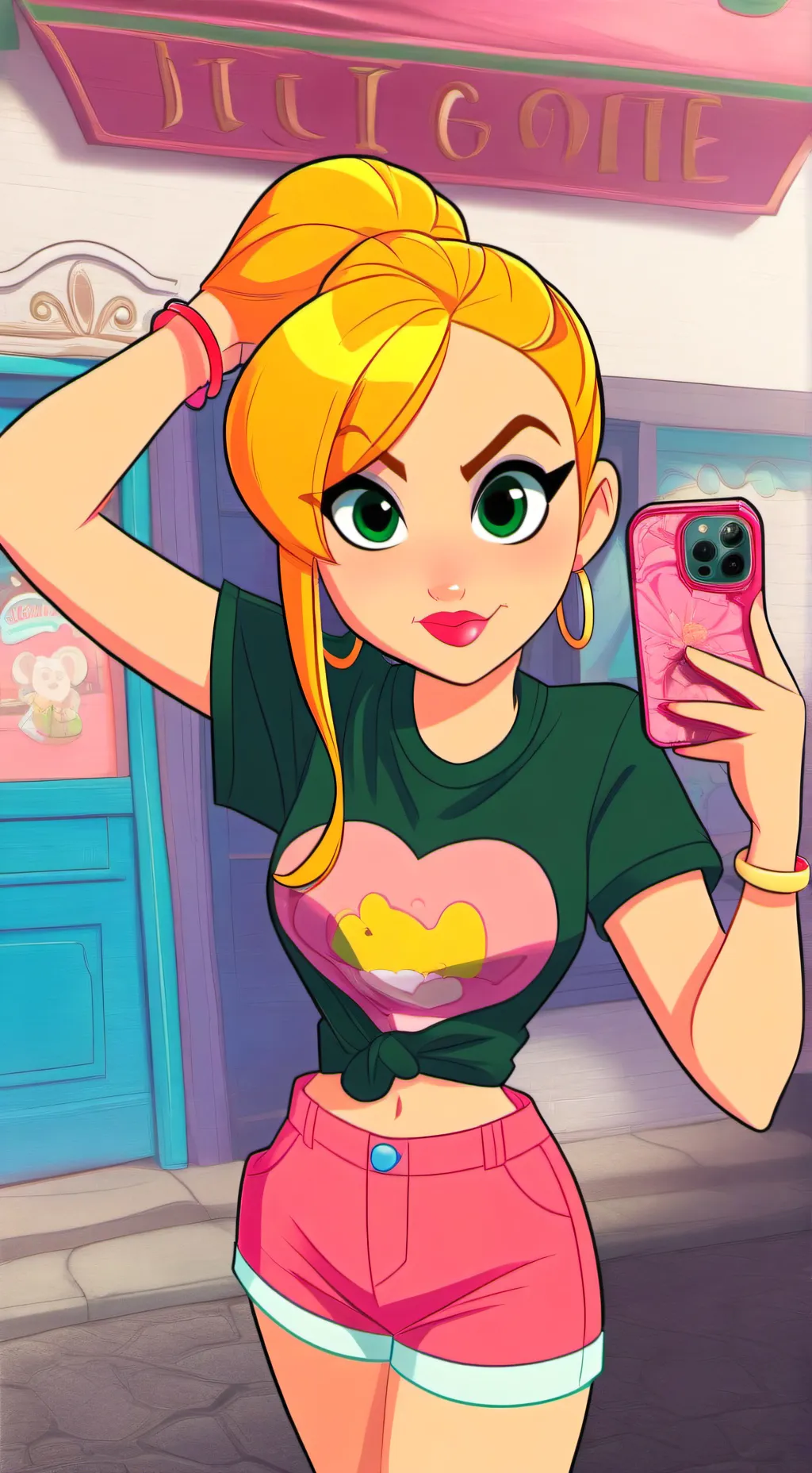 ai character: mean girl  background