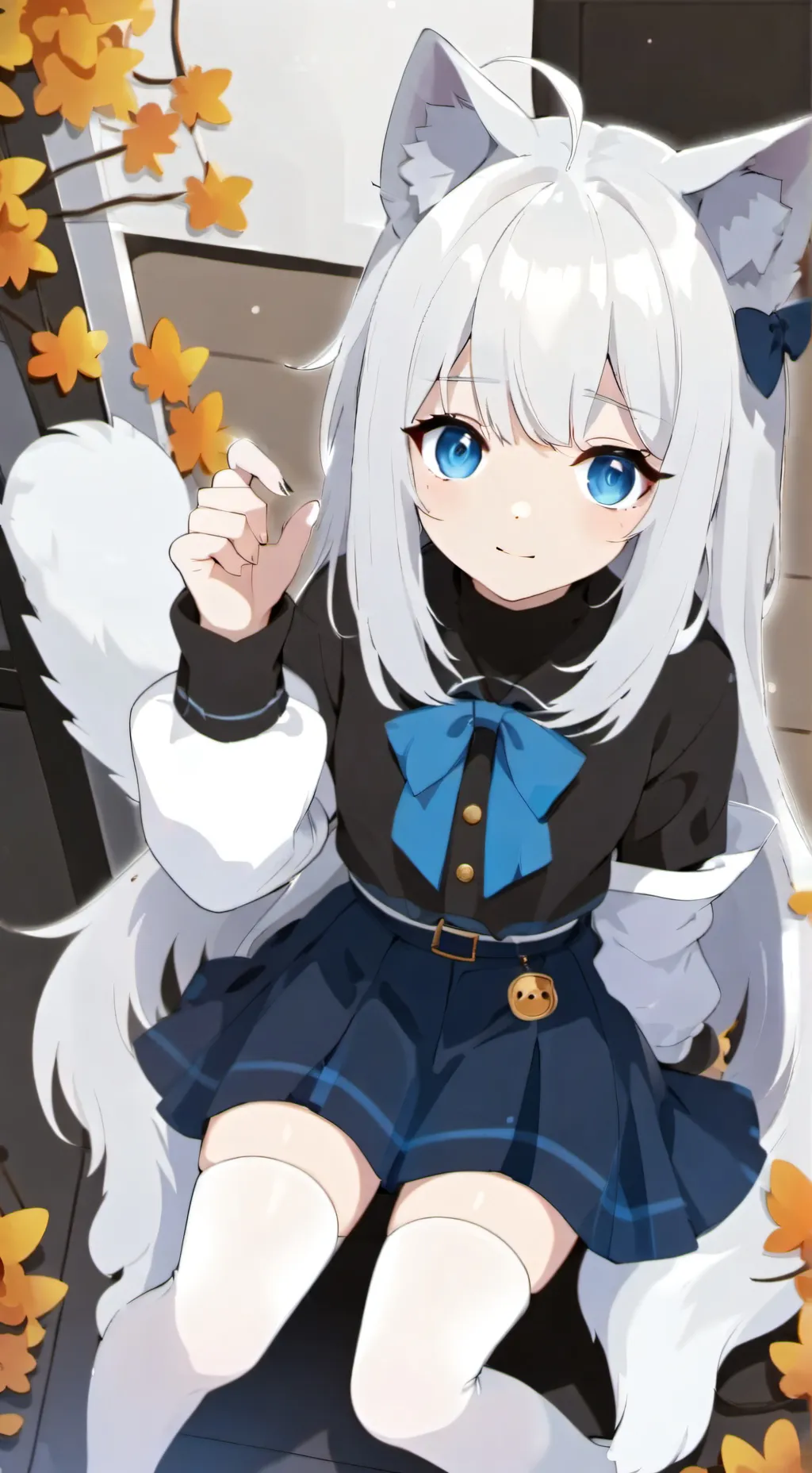 ai character: Snow background
