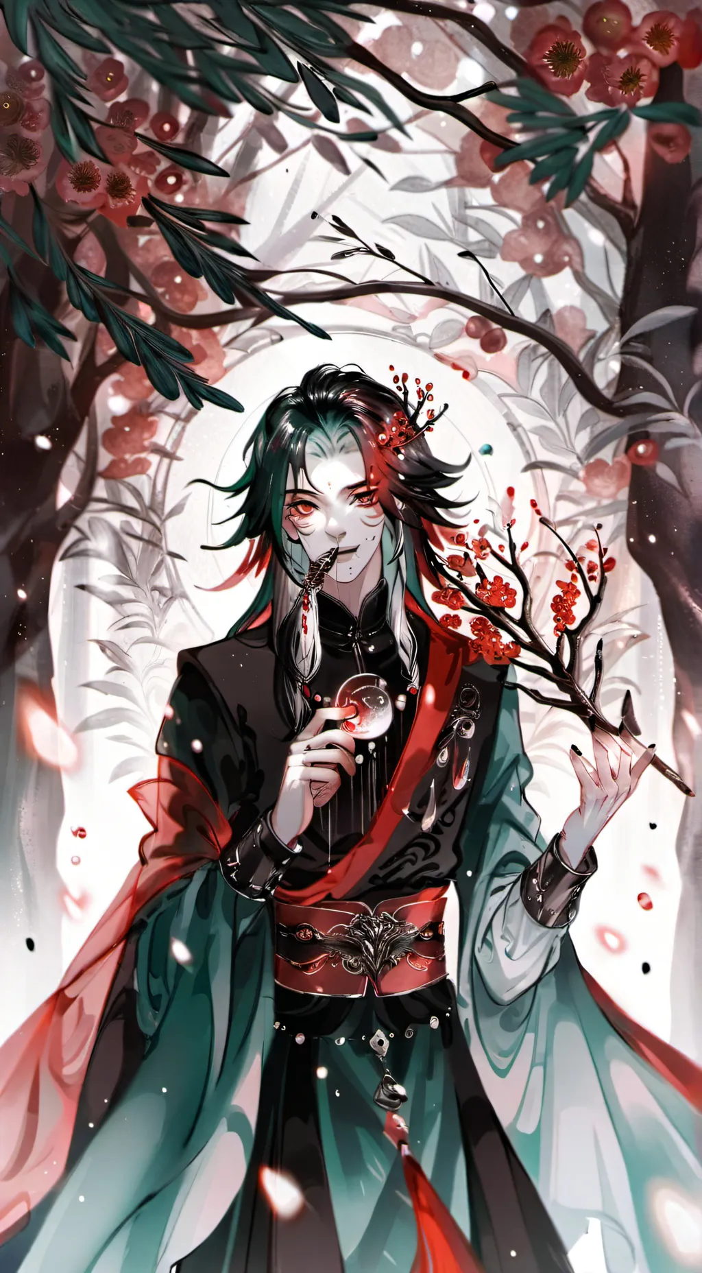 ai character: Muzan & uppermoons background