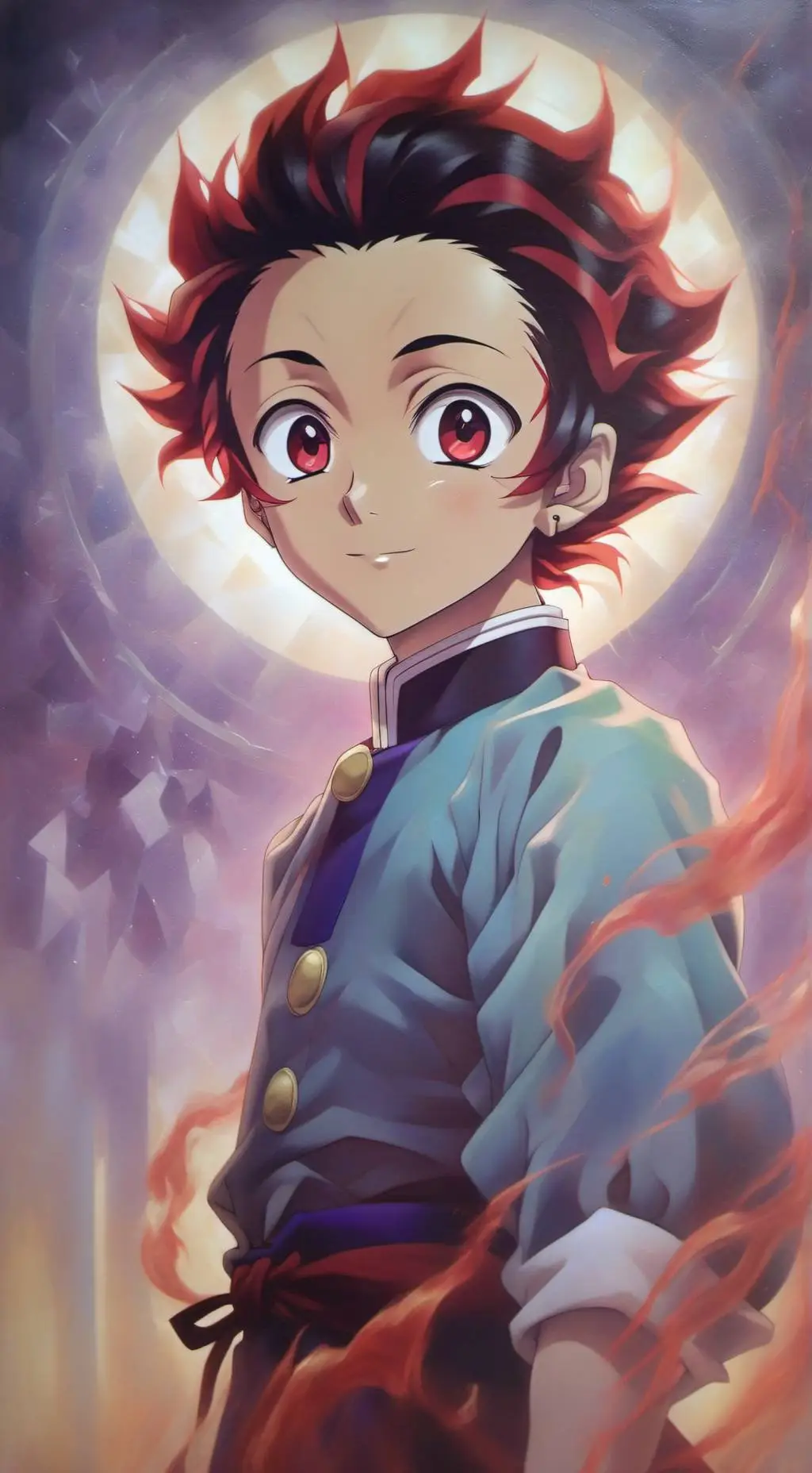 ai character: tanjiro  background