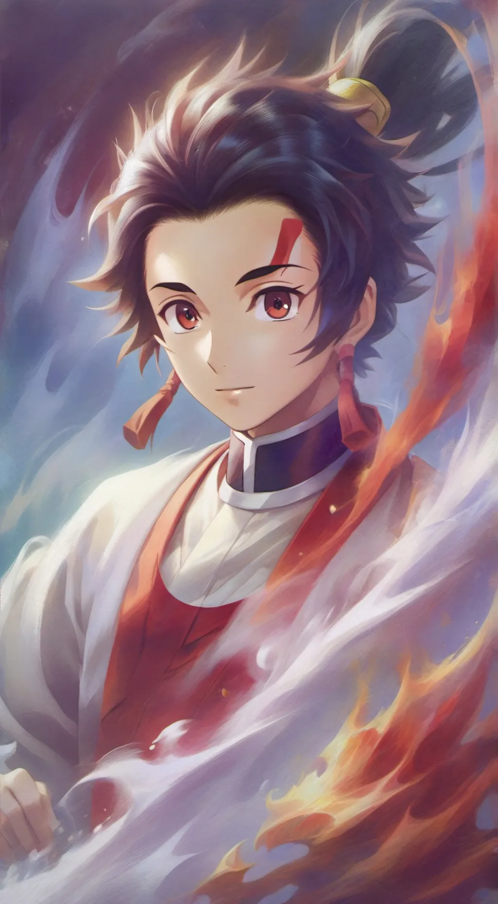 ai character: Tanjiro Kamado background