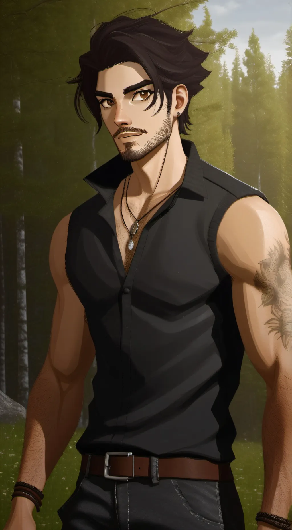 ai character: Leonardo  background