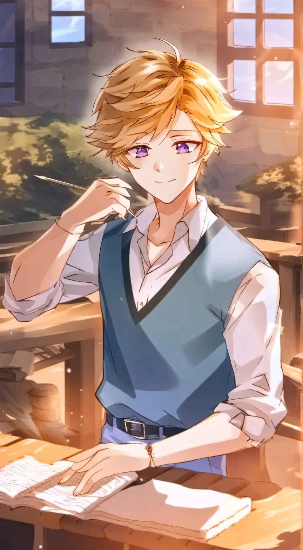 ai character: Yoosung Kim  background