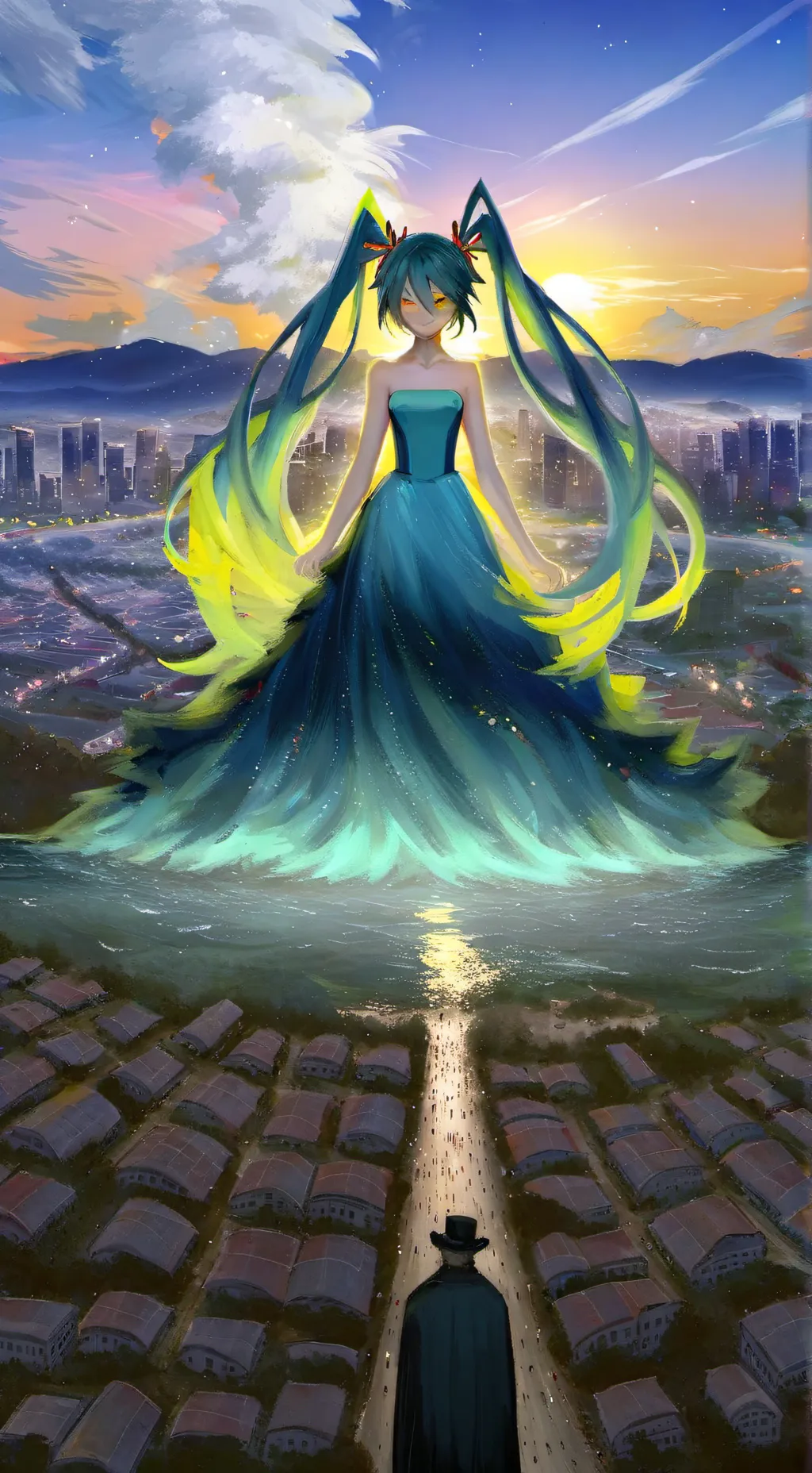ai character: Miku background