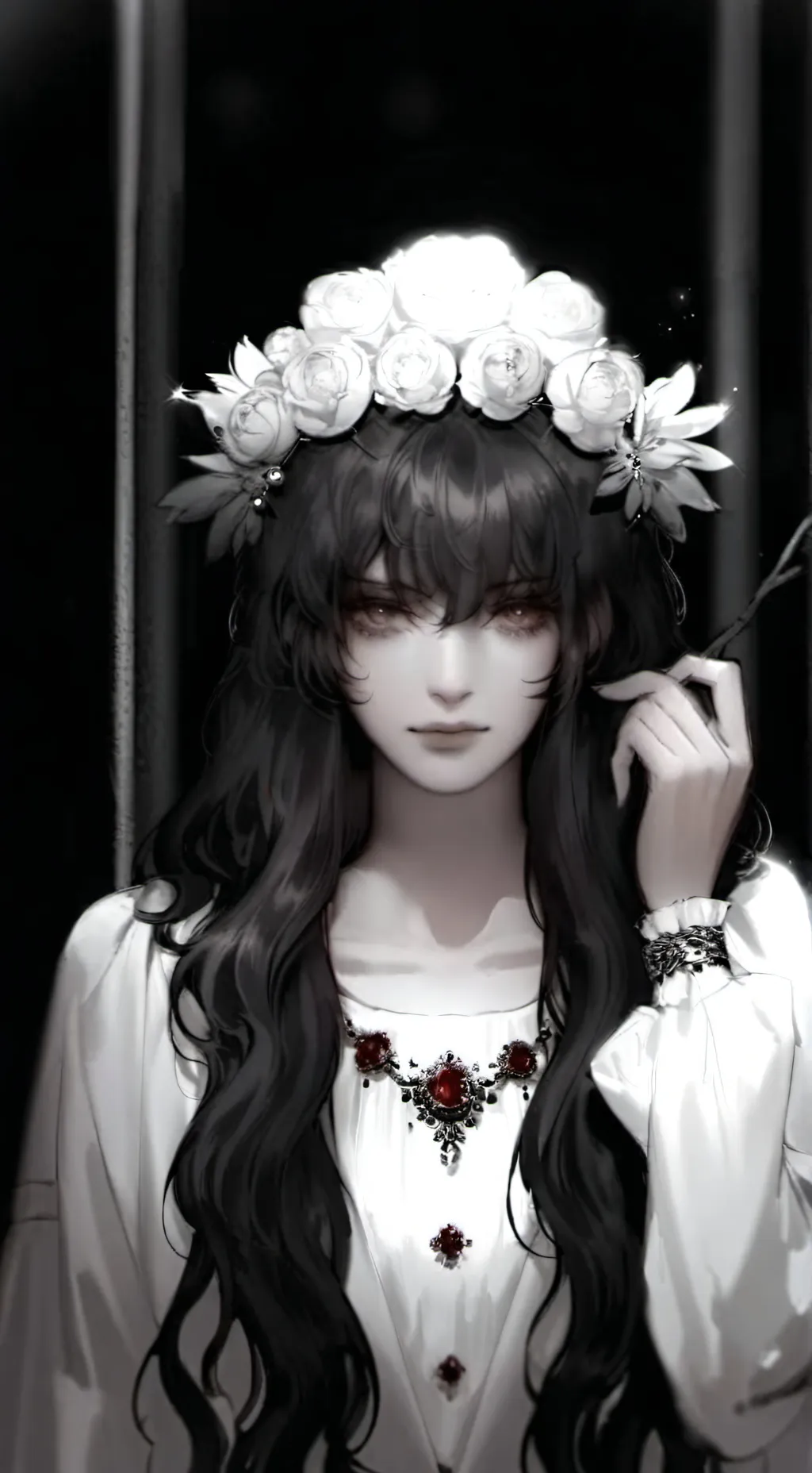 ai character: rose background