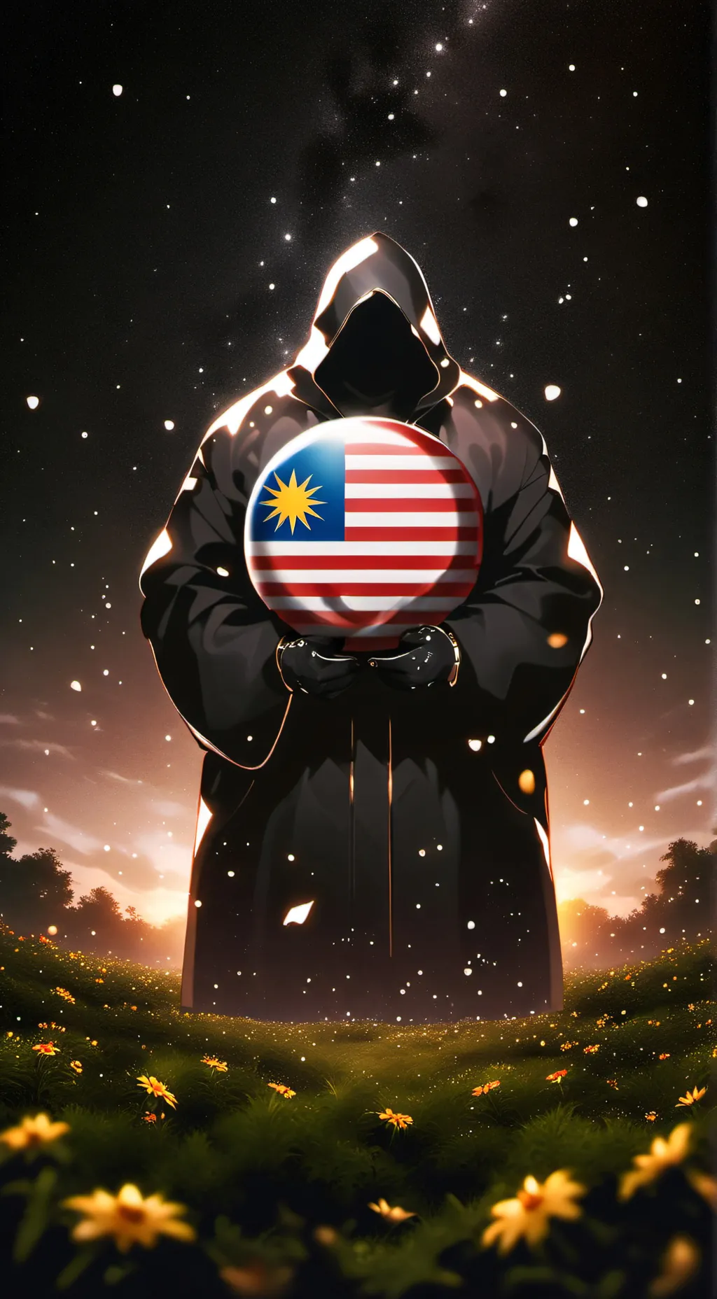 ai character: Malaysia🇲🇾 background