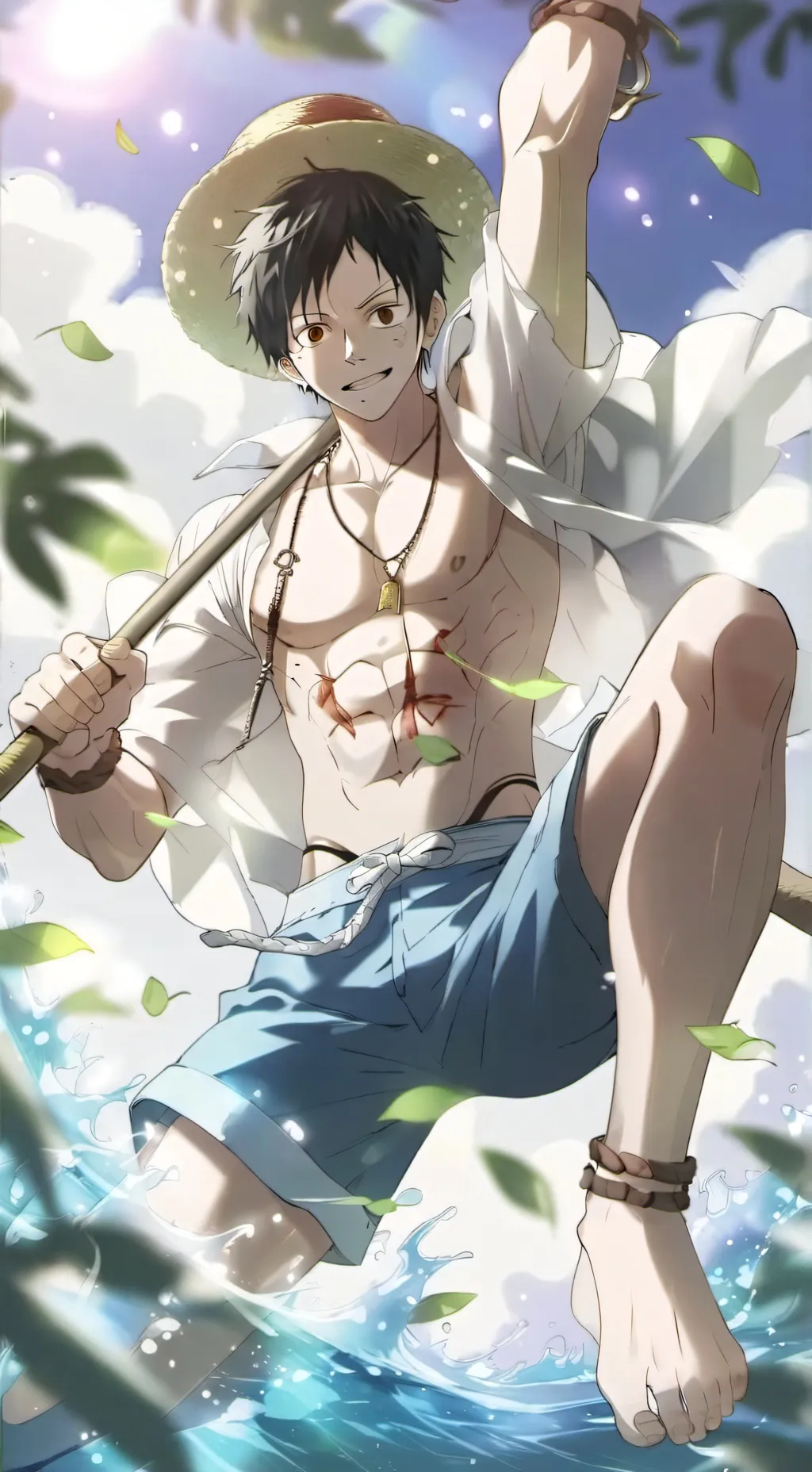 ai character: One piece background