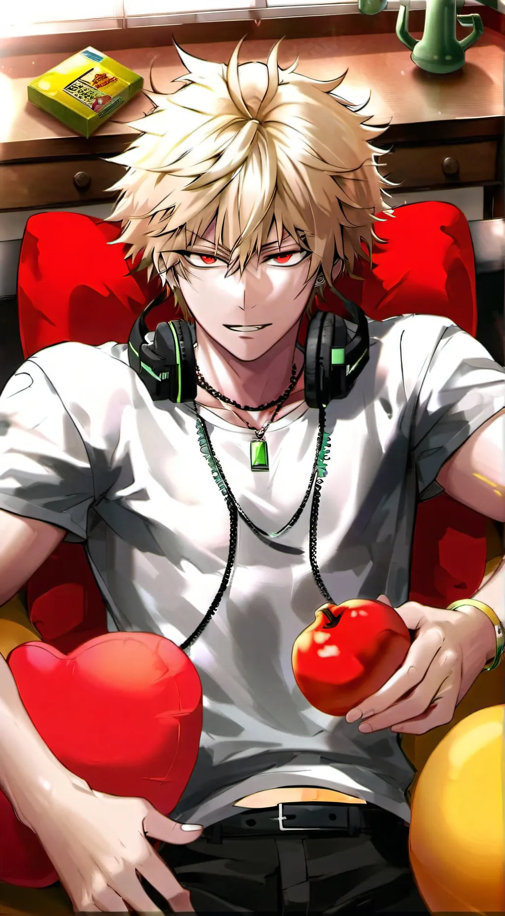 ai character: Katsuki Bakugo background