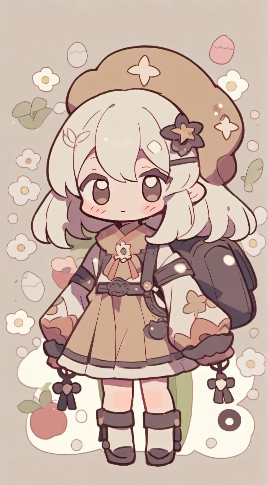 ai character: Night  cake  background