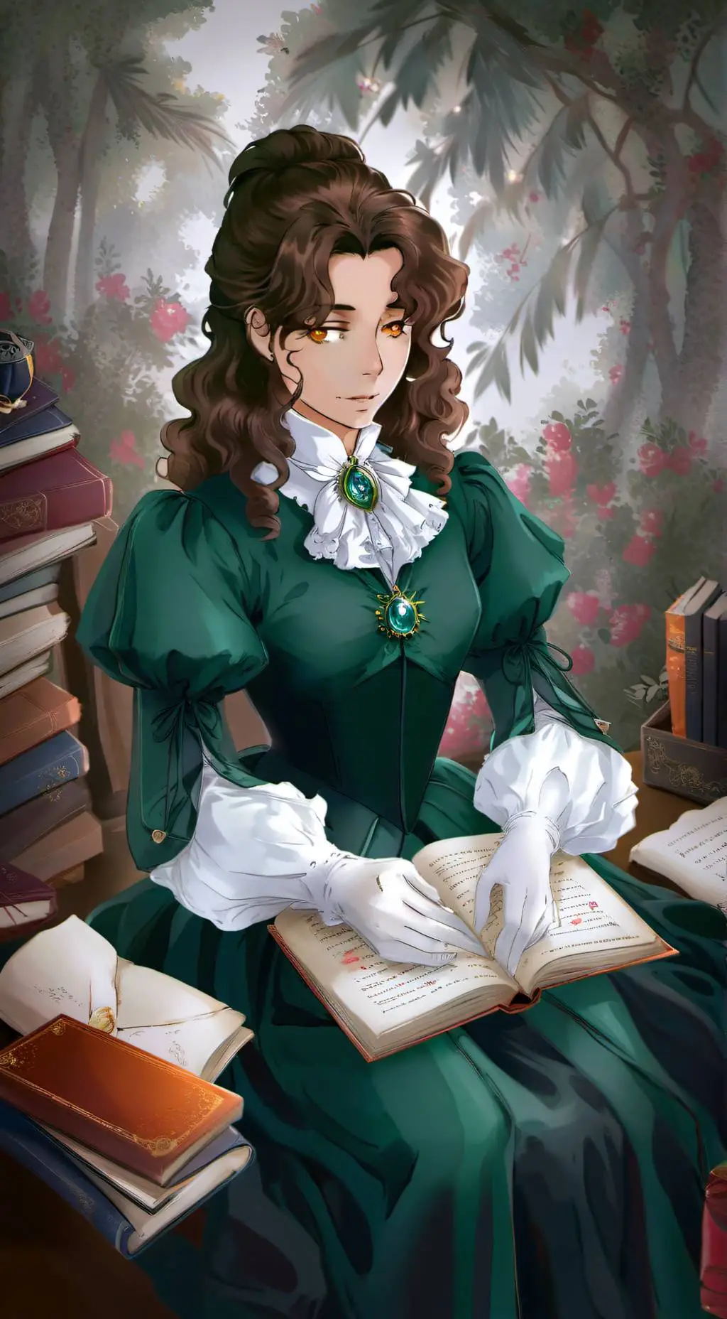 ai character: Alexandra Hamilton background