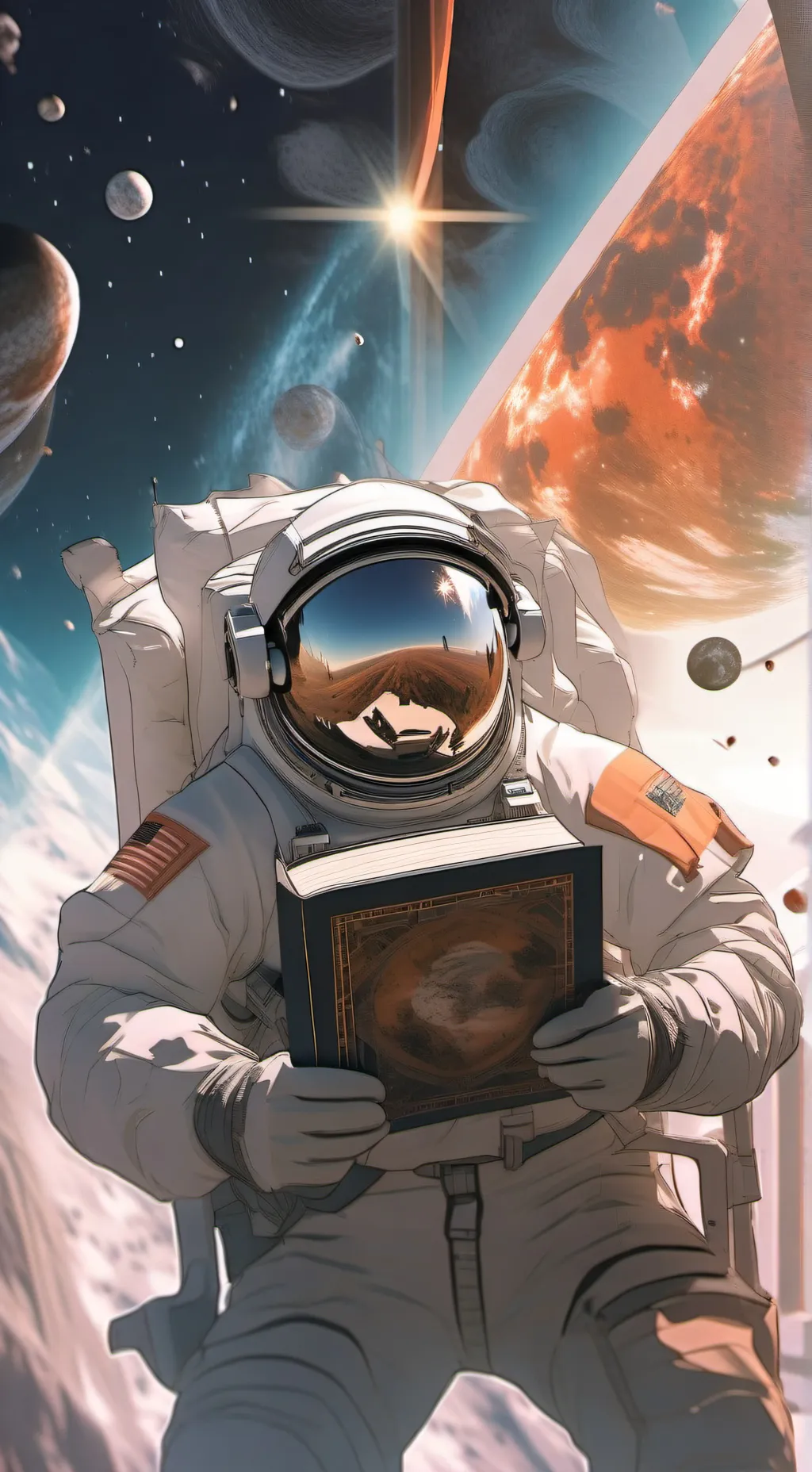 ai character: El astronauta background