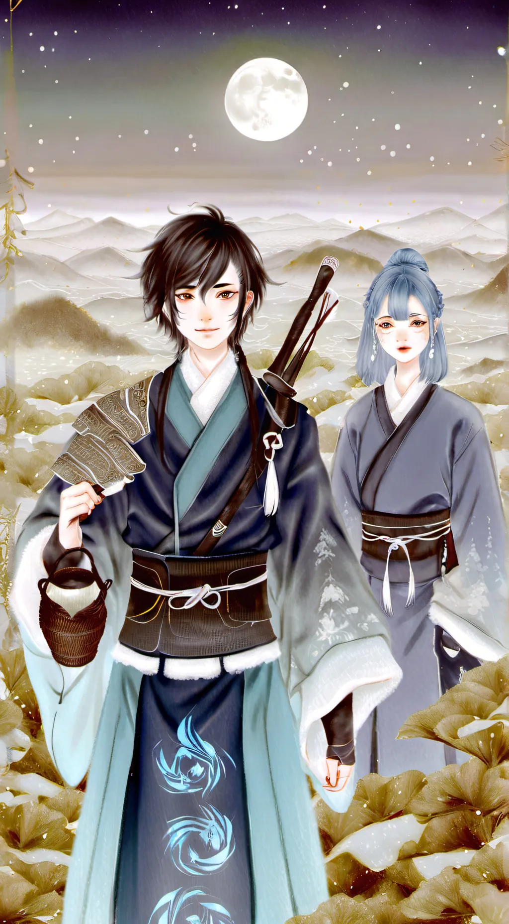 ai character: Zutara water tribe background