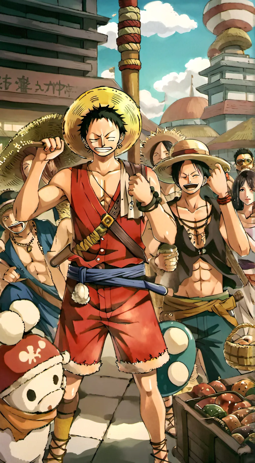 ai character: one piece background