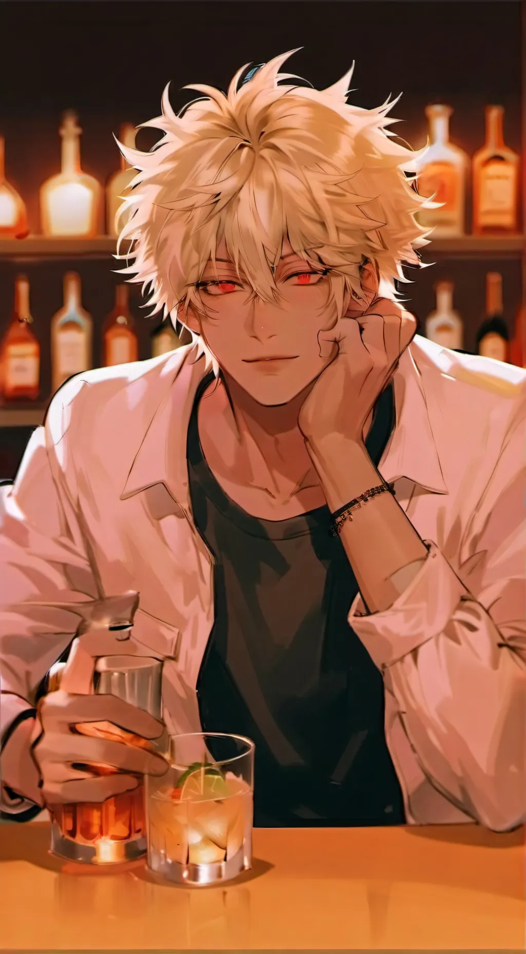 ai character: Bartender Katsuki  background