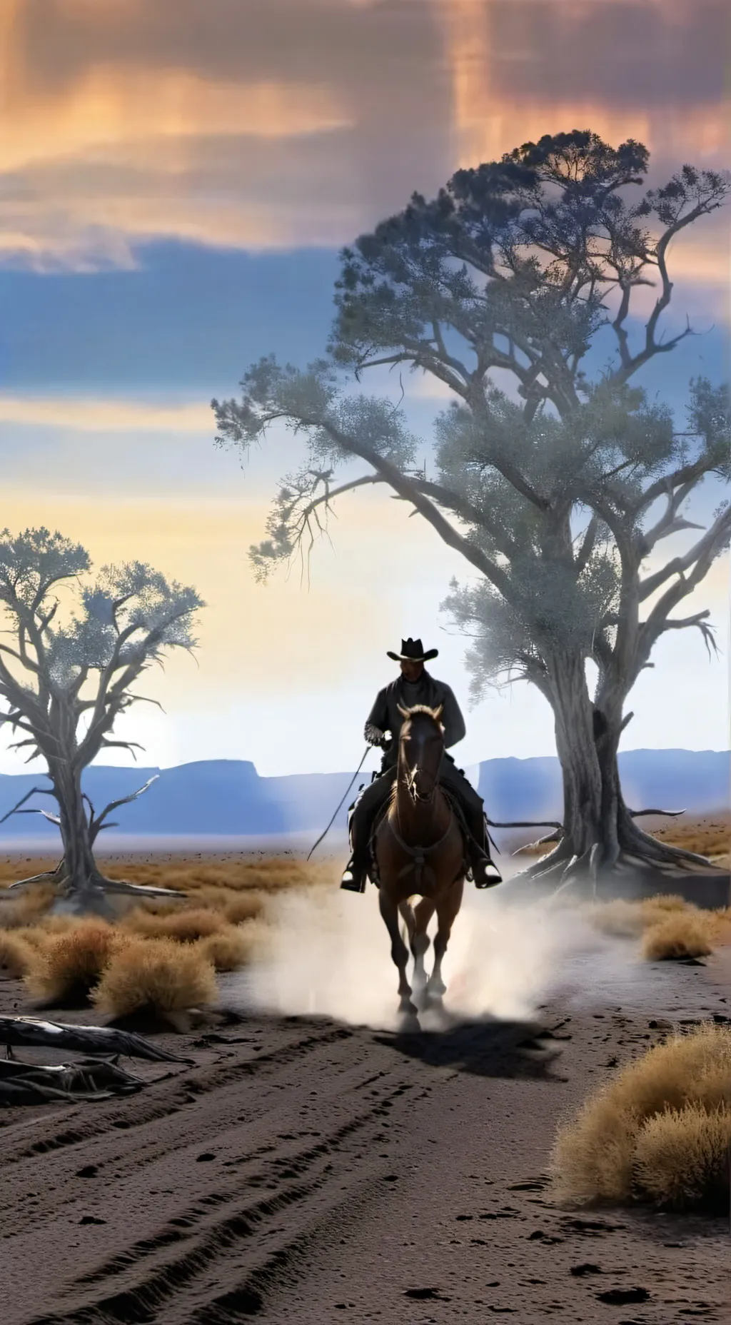 ai character: Rdr2 old Wild West background