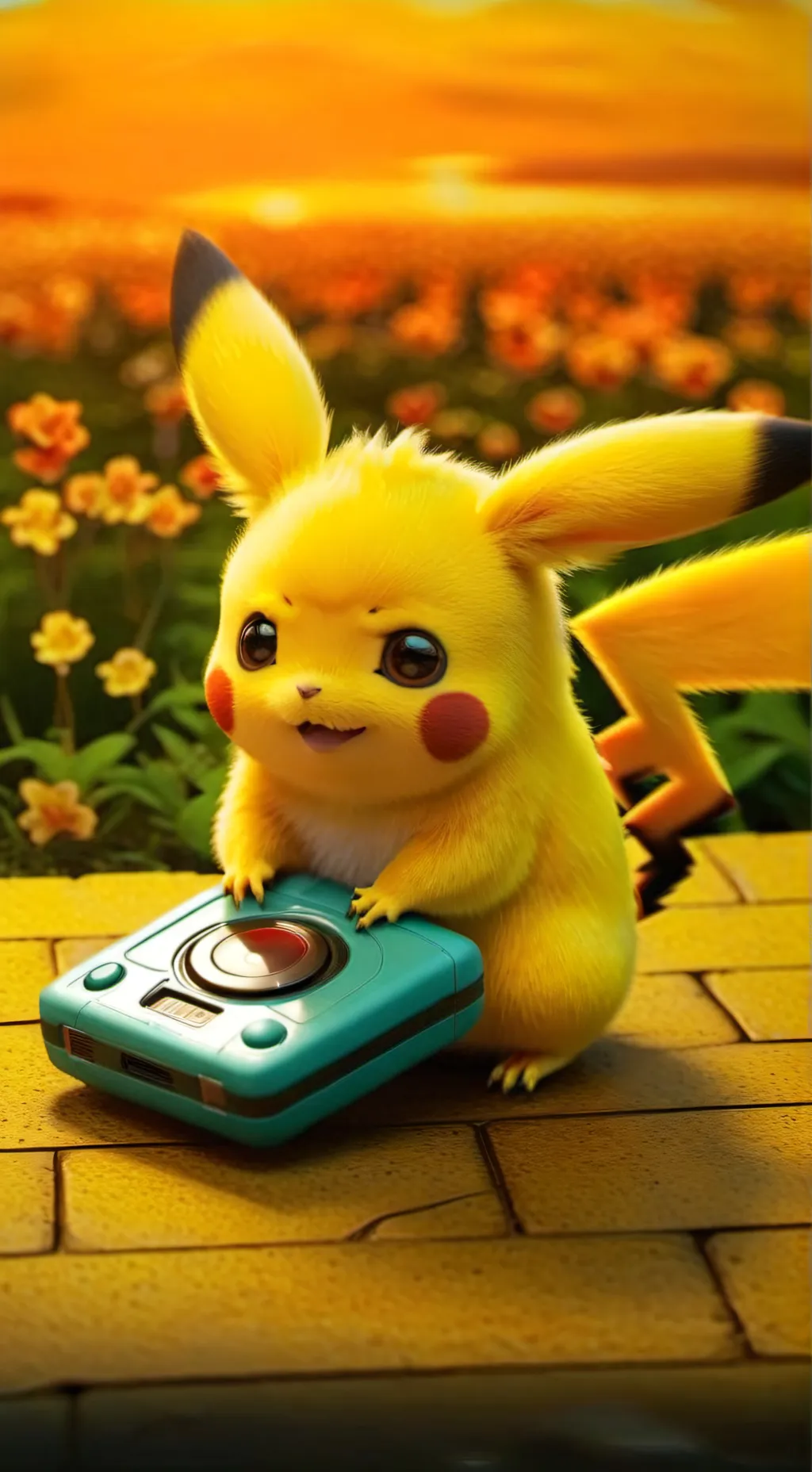 ai character: Pikachu background