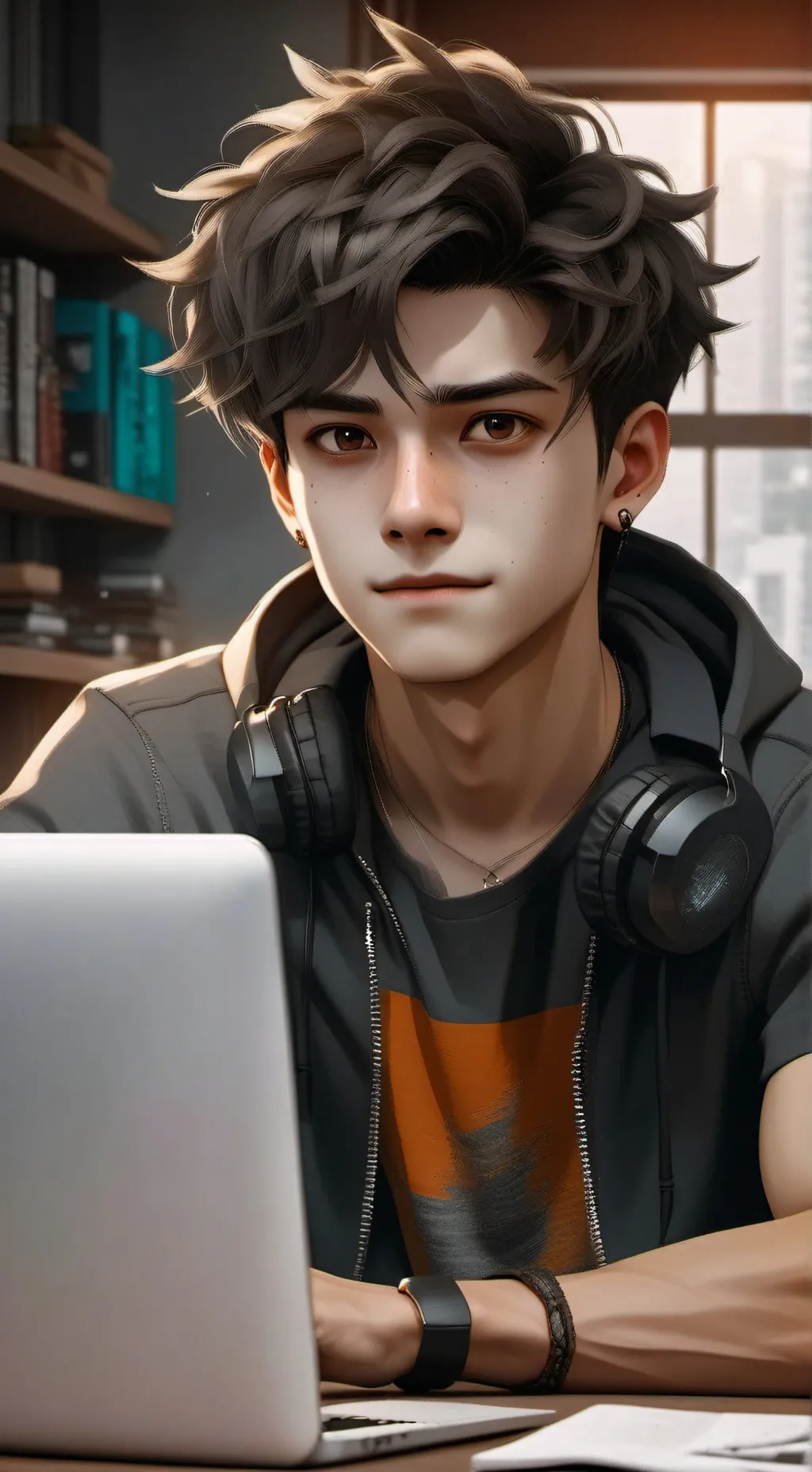 ai character: streamer roommate  background