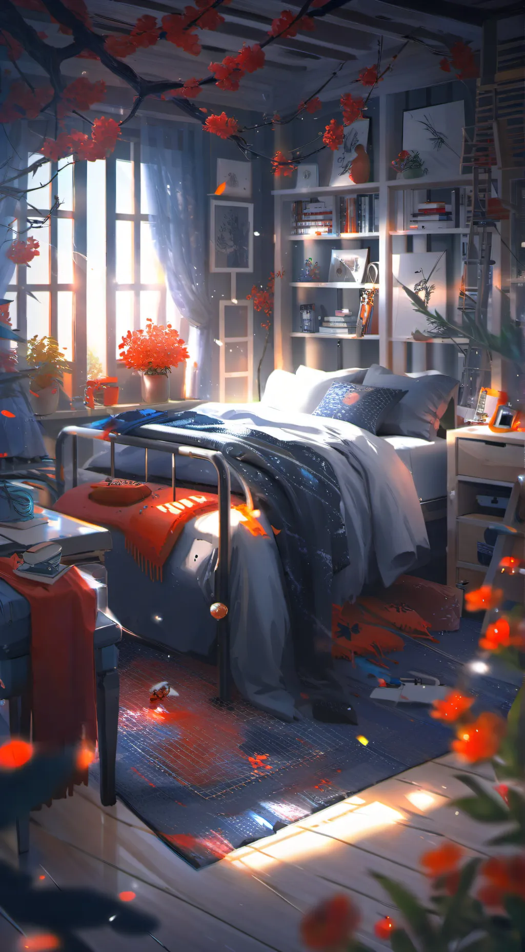 ai character: Mha boy sleepover background